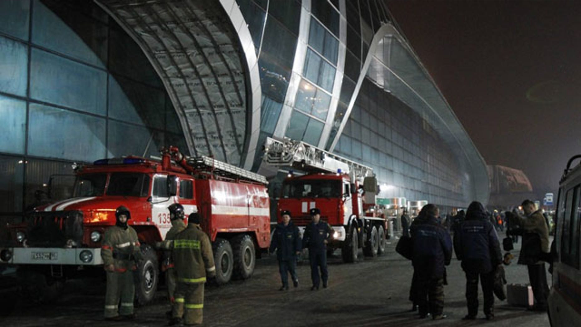 Jan. 24: Firefighters work outside Moscow’s Domodedovo airport. A suicide bomber killed at least 31 people and injured 180.