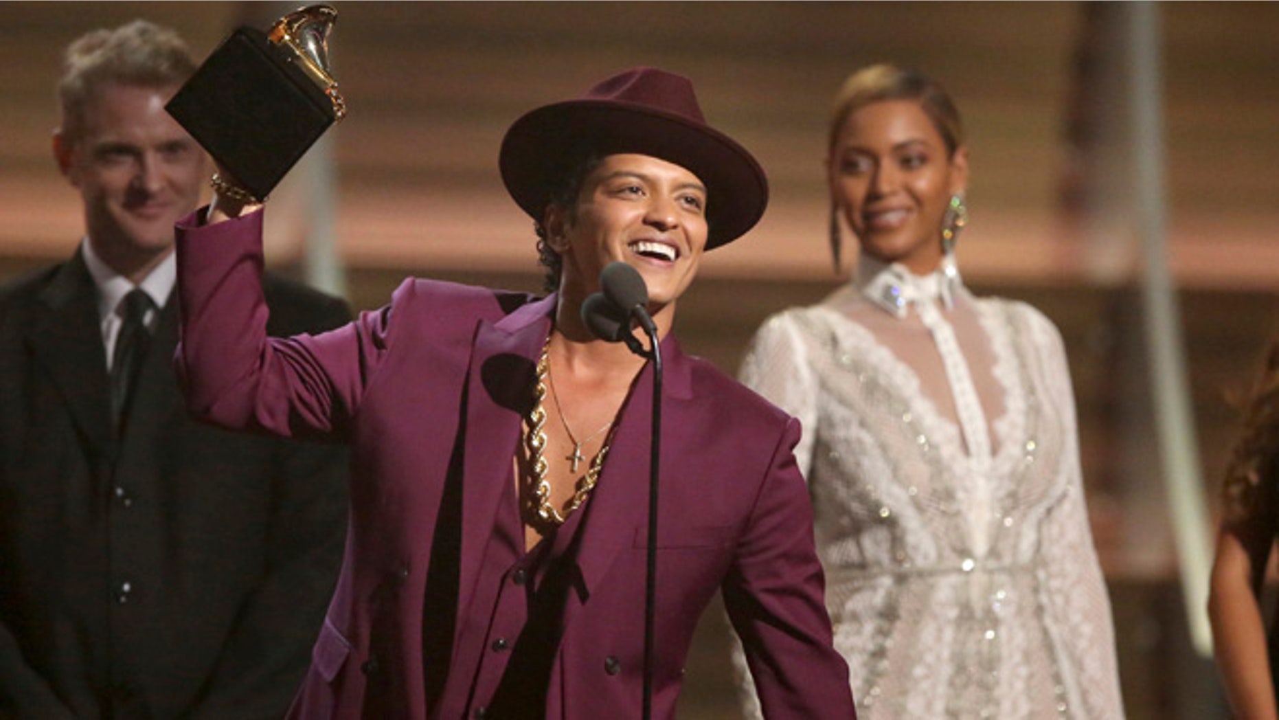Bruno Mars at the Grammy Awards on Feb. 15, 2016.