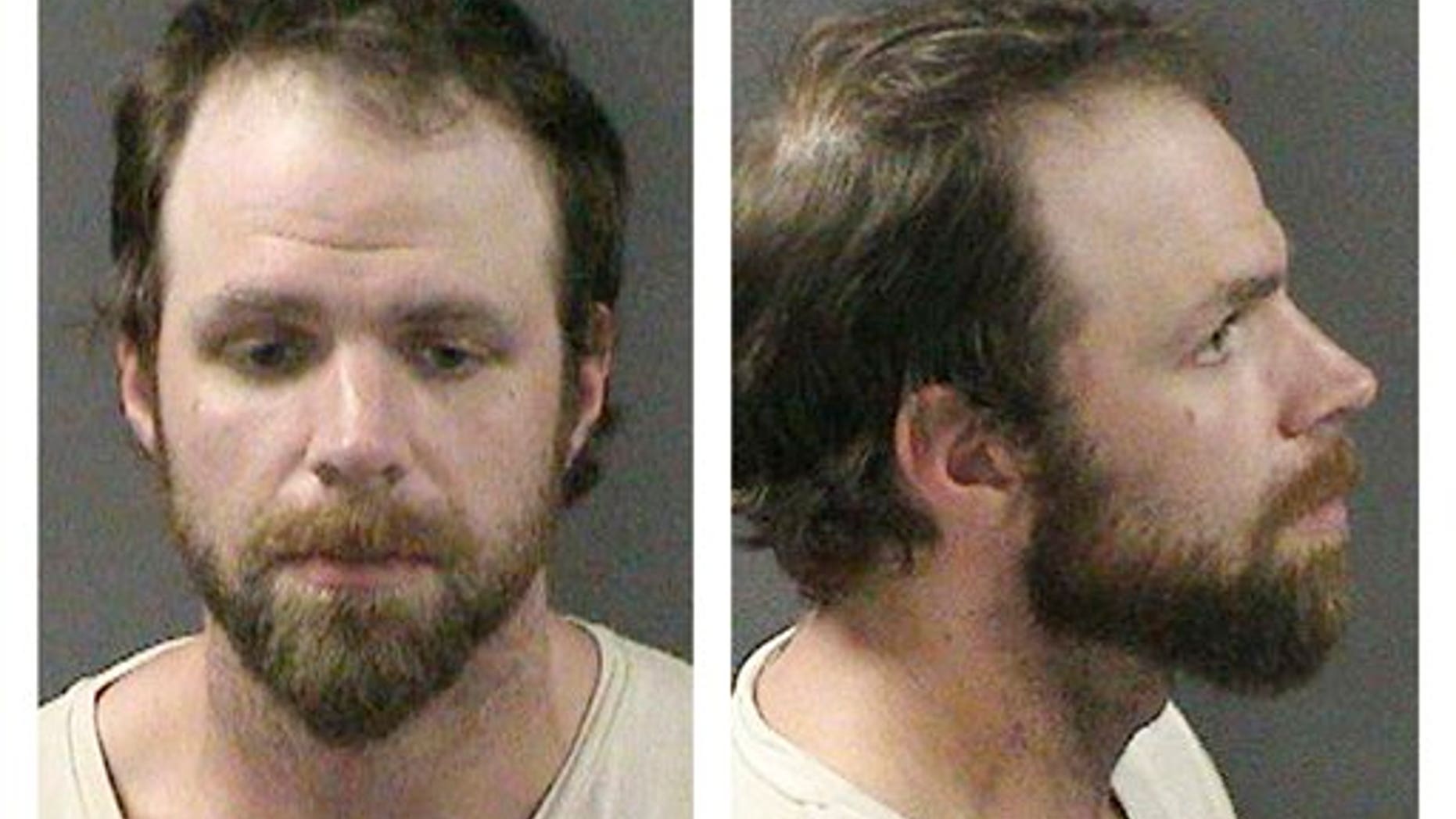 These Sunday, July 10, 2011 booking photos released by the Attleboro, Mass., Police Department shows Michael Todd, bass player for the rock band Coheed and Cambria. Alttleboro police arrested Todd, of Anaheim, Calif., Sunday and charged him with robbing a pharmacy of prescription painkillers just hours before a show. (AP)