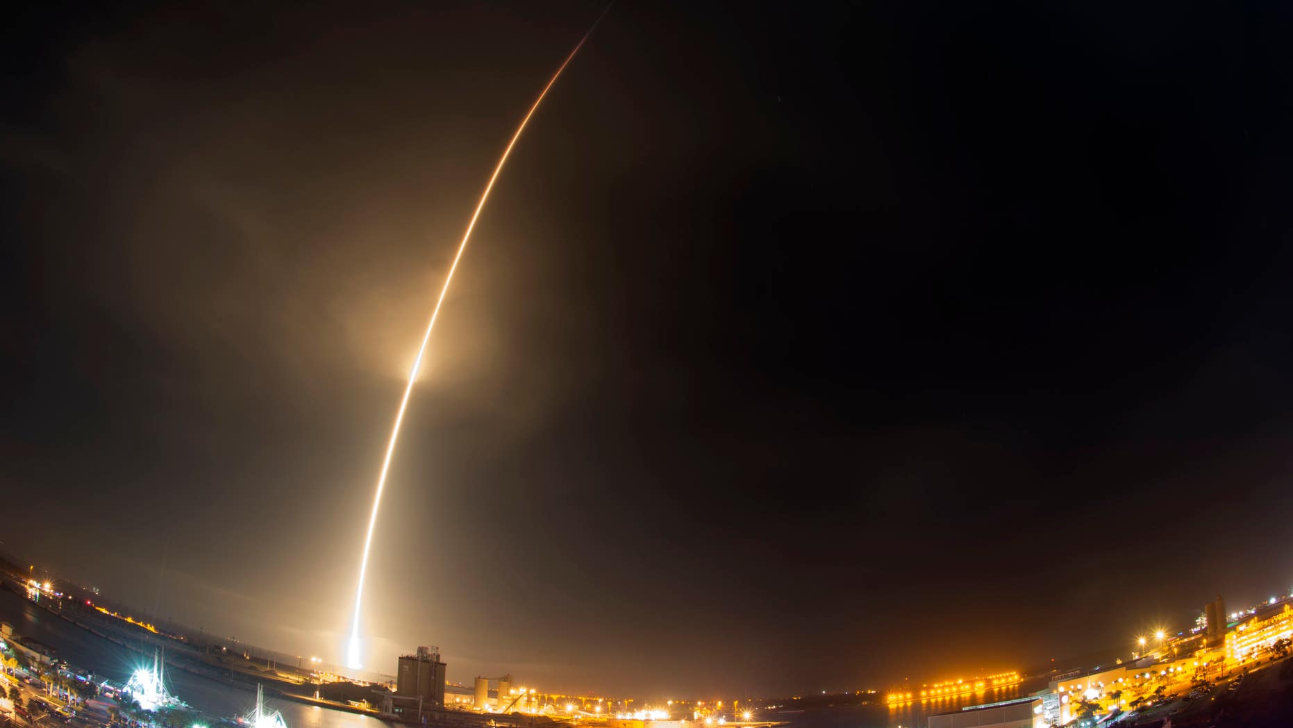 File photo - The SpaceX Falcon 9 rocket lifts off carrying 11 satellites at Cape Canaveral in December. A similar satellite launch could be responsible for the metal balls that landed in Vietnam last weekend.