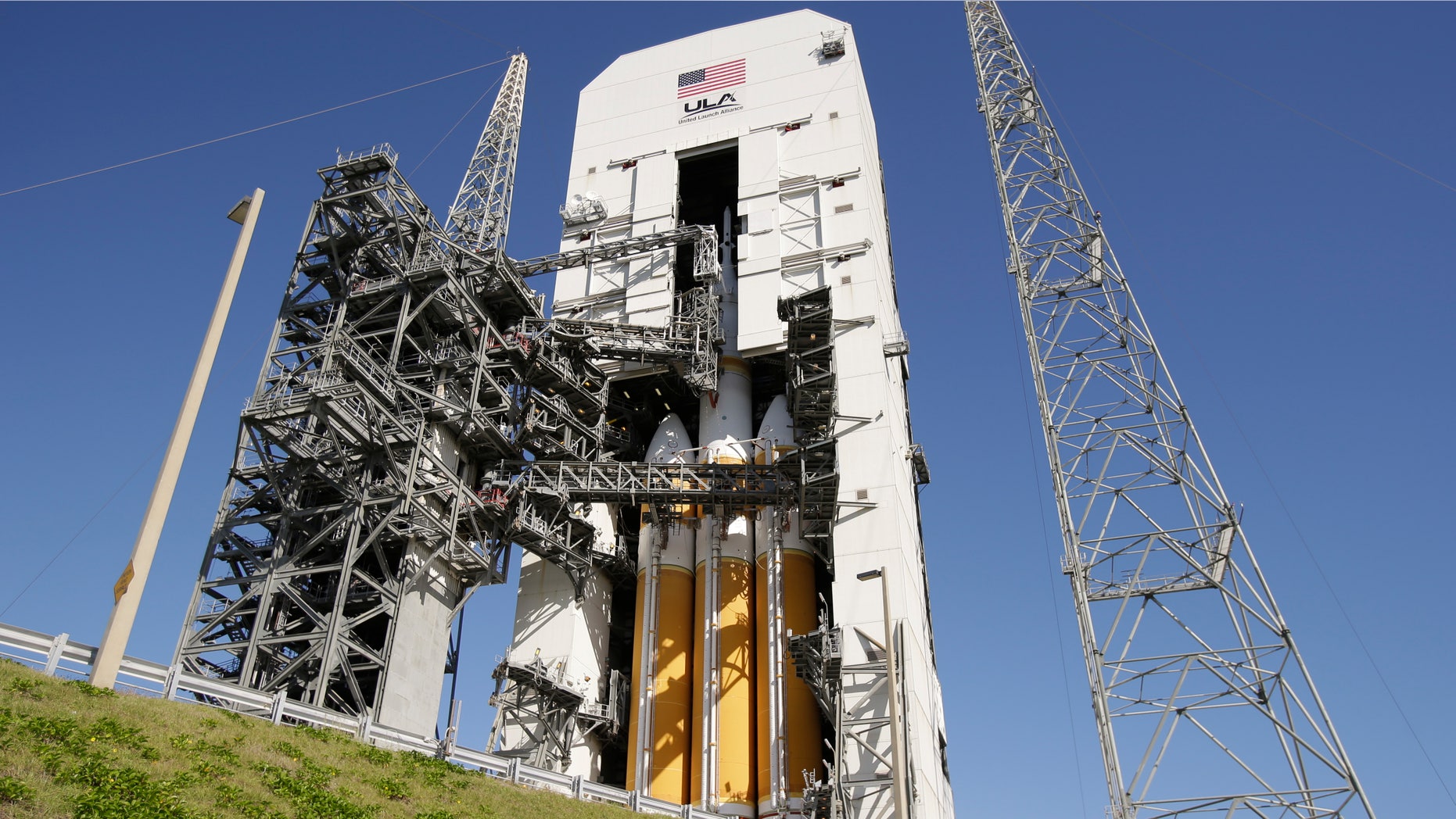 Dec. 3, 2014: The NASA Orion space capsule is seen atop a Delta IV rocket ready for a test launch at the Cape Canaveral Air Force Station.