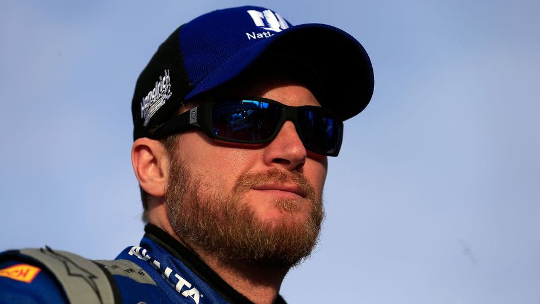 LAS VEGAS, NV - MARCH 04: Dale Earnhardt Jr, driver of the #88 Nationwide Chevrolet, prepares to drive during qualifying for the NASCAR Sprint Cup Series Kobalt 400 at Las Vegas Motor Speedway on March 4, 2016 in Las Vegas, Nevada. (Photo by Chris Trotman/Getty Images)