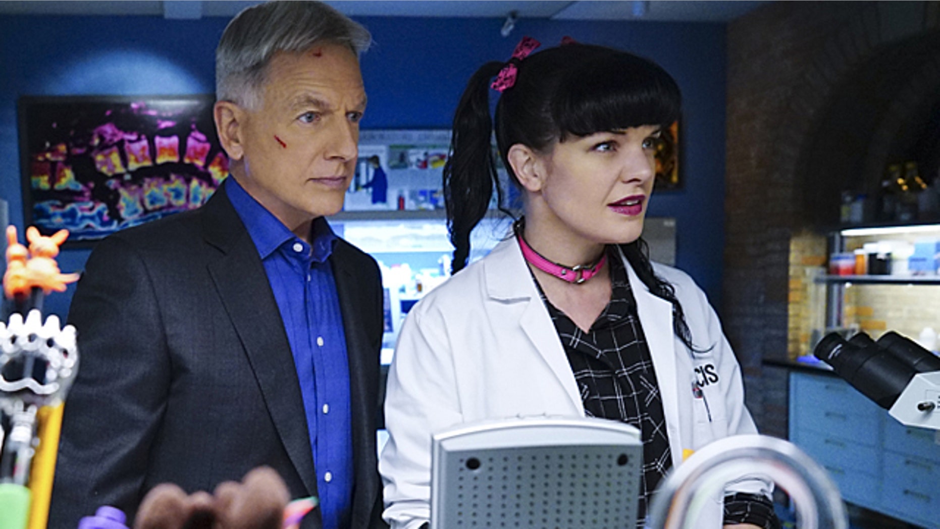 Mark Harmon and Pauley Perrette star in NCIS episode 'React' -- When Secretary of the Navy Sarah Porter learns her daughter has been kidnapped, the team partners with the FBI to track the case, determine a motive and bring her home. Photo: Neil Jacobs/CBS �©2016 CBS Broadcasting, Inc. All Rights Reserved