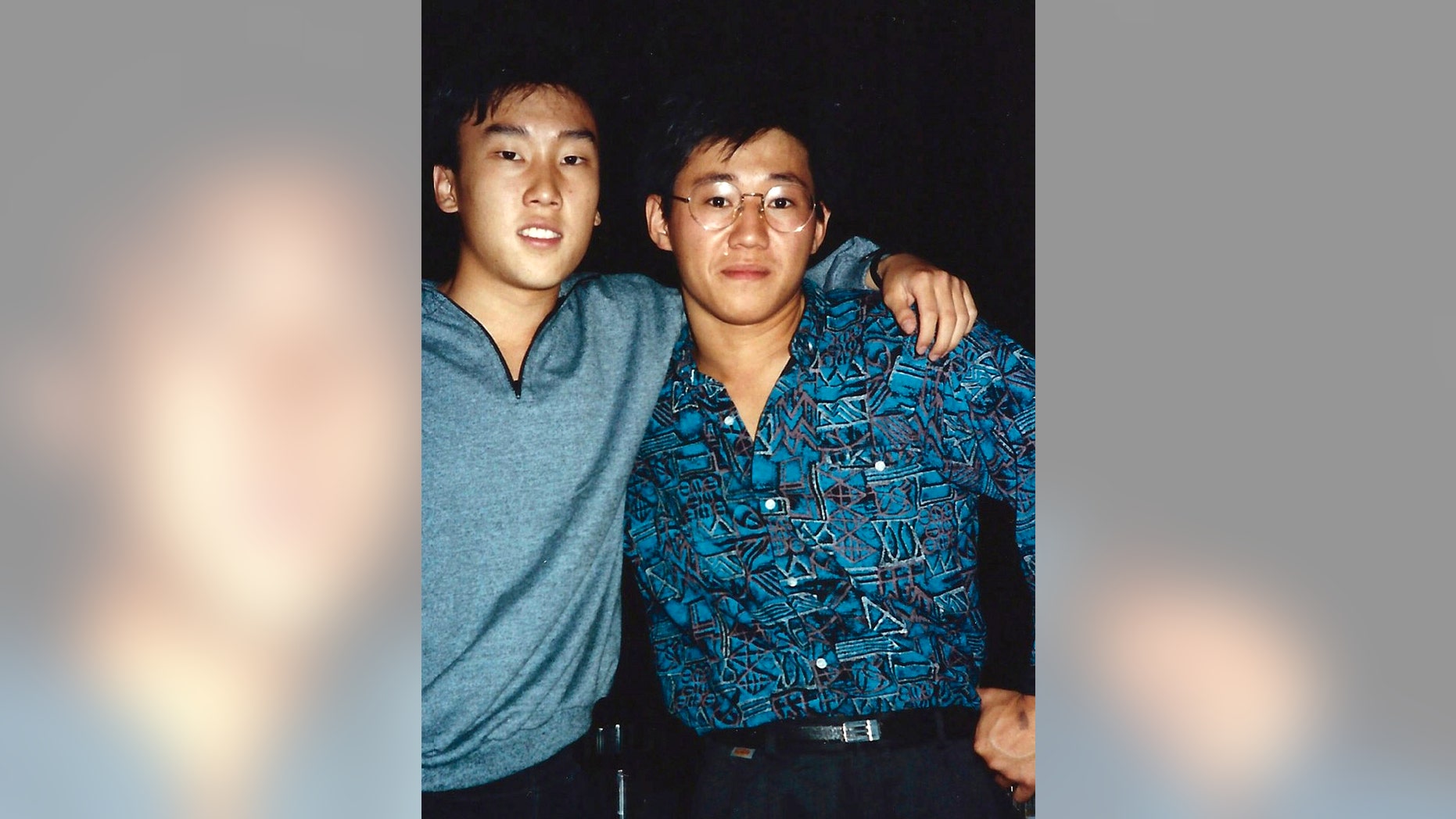 1988 FILE photo provided by Bobby Lee shows Kenneth Bae, right, and Bobby Lee together when they were freshmen students at the University of Oregon. North Korea says Kenneth Bae, who was sentenced to 15 years hard labor, smuggled in unspecified inflammatory literature and tried to establish a base for anti-Pyongyang activities at a hotel in the border city of Rason.