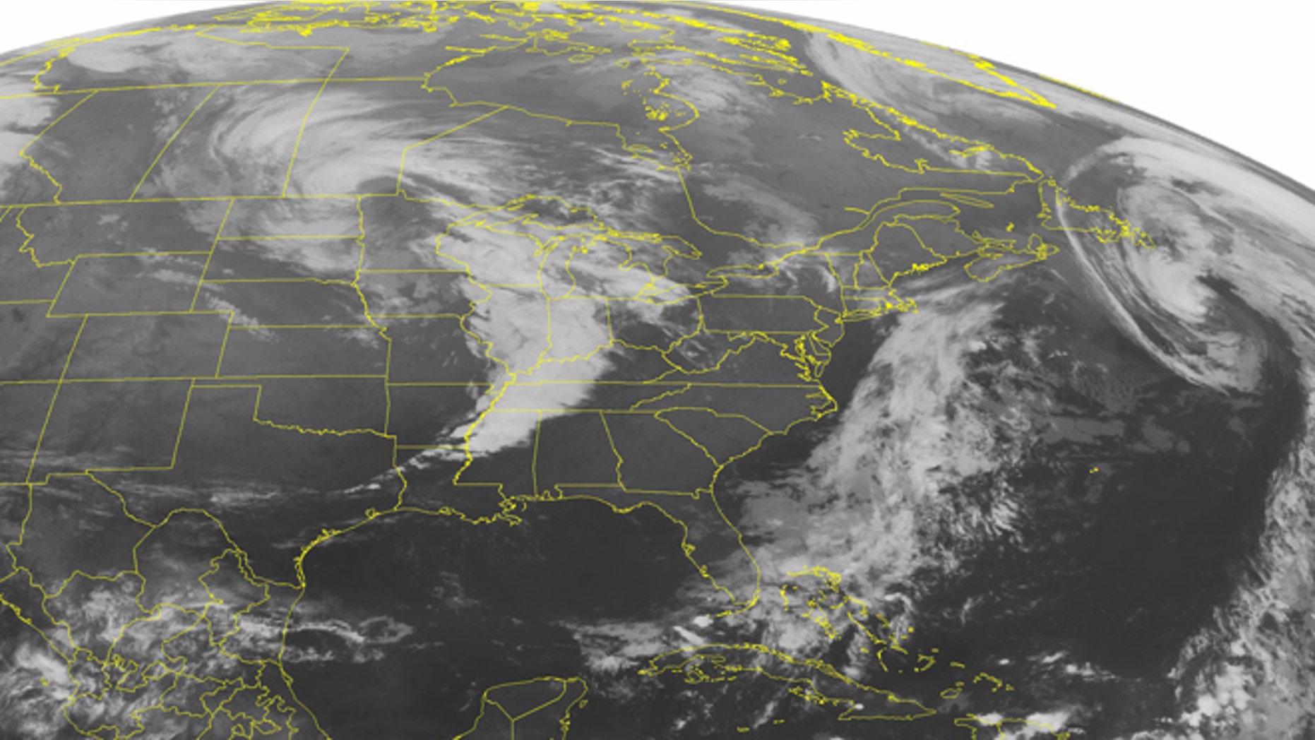 A NOAA satellite image taken Thursday, Oct. 17, 2012 at 1:45 a.m.