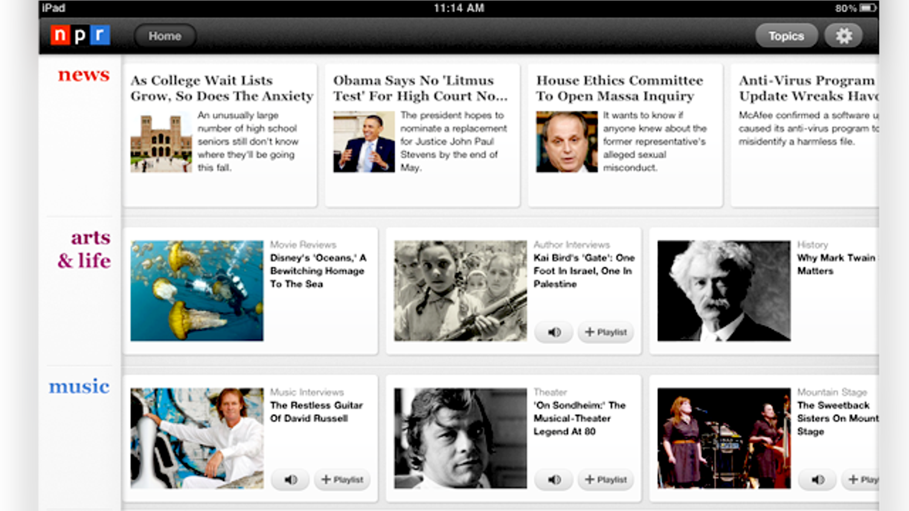 FILE: NPR's iPad app