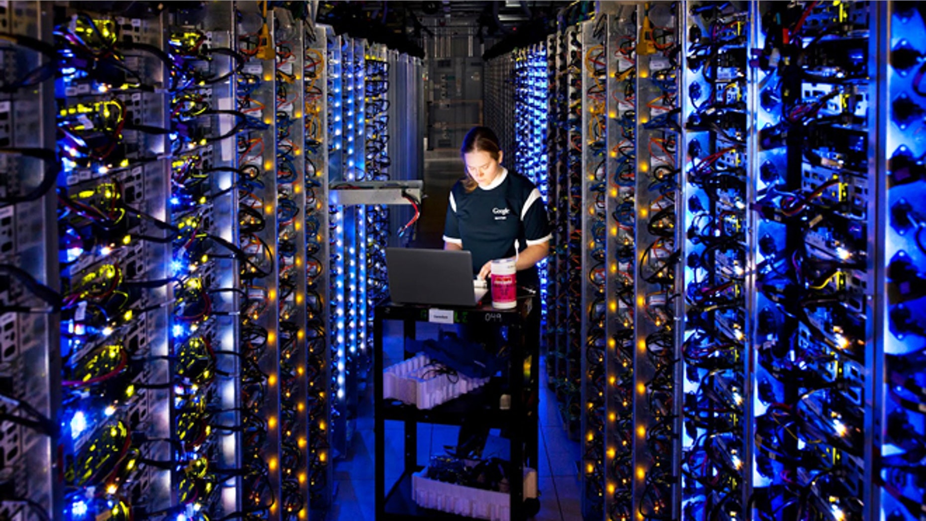 Denise Harwood diagnoses an overheated computer processor at Google's data center in The Dalles, Ore. Google uses such centers to store email, photos, video, calendar entries and other information shared by its users.