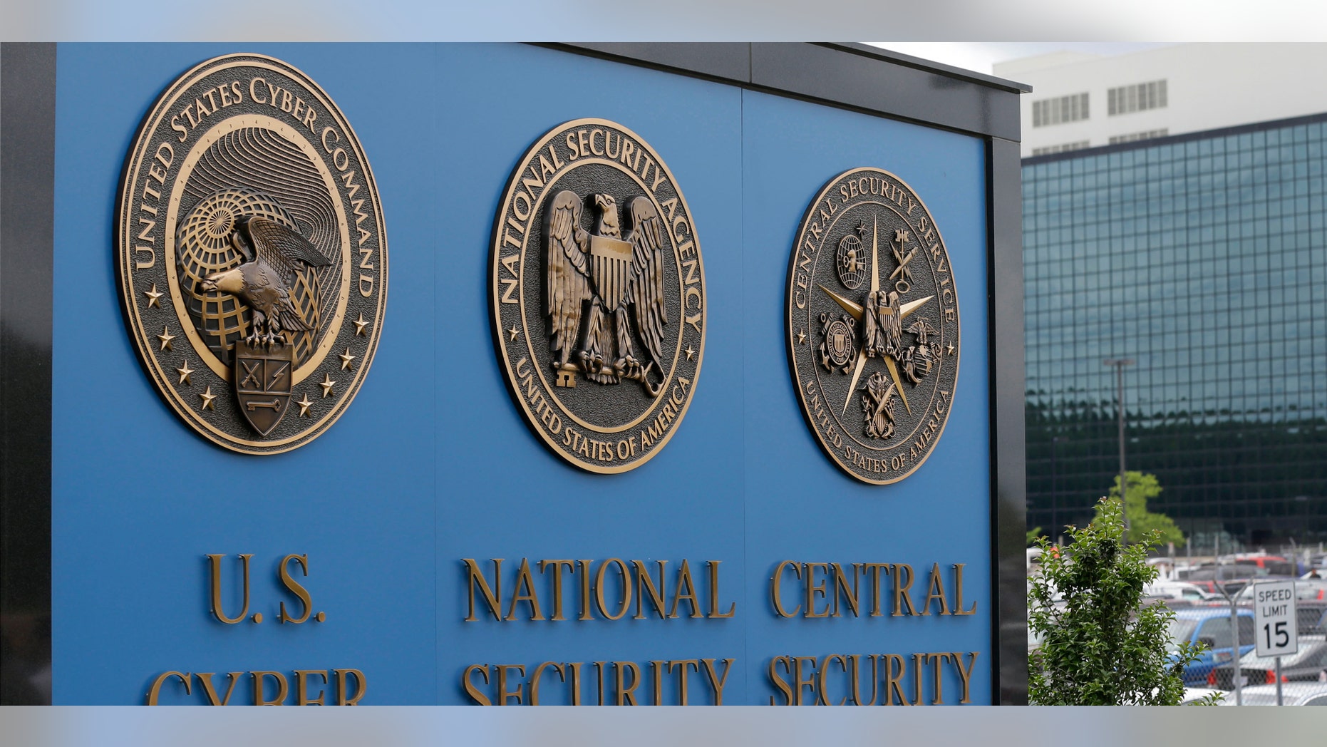 FILE: June 6, 2013: This photo shows the sign outside the National Security Agency (NSA) campus in Fort Meade, Md.