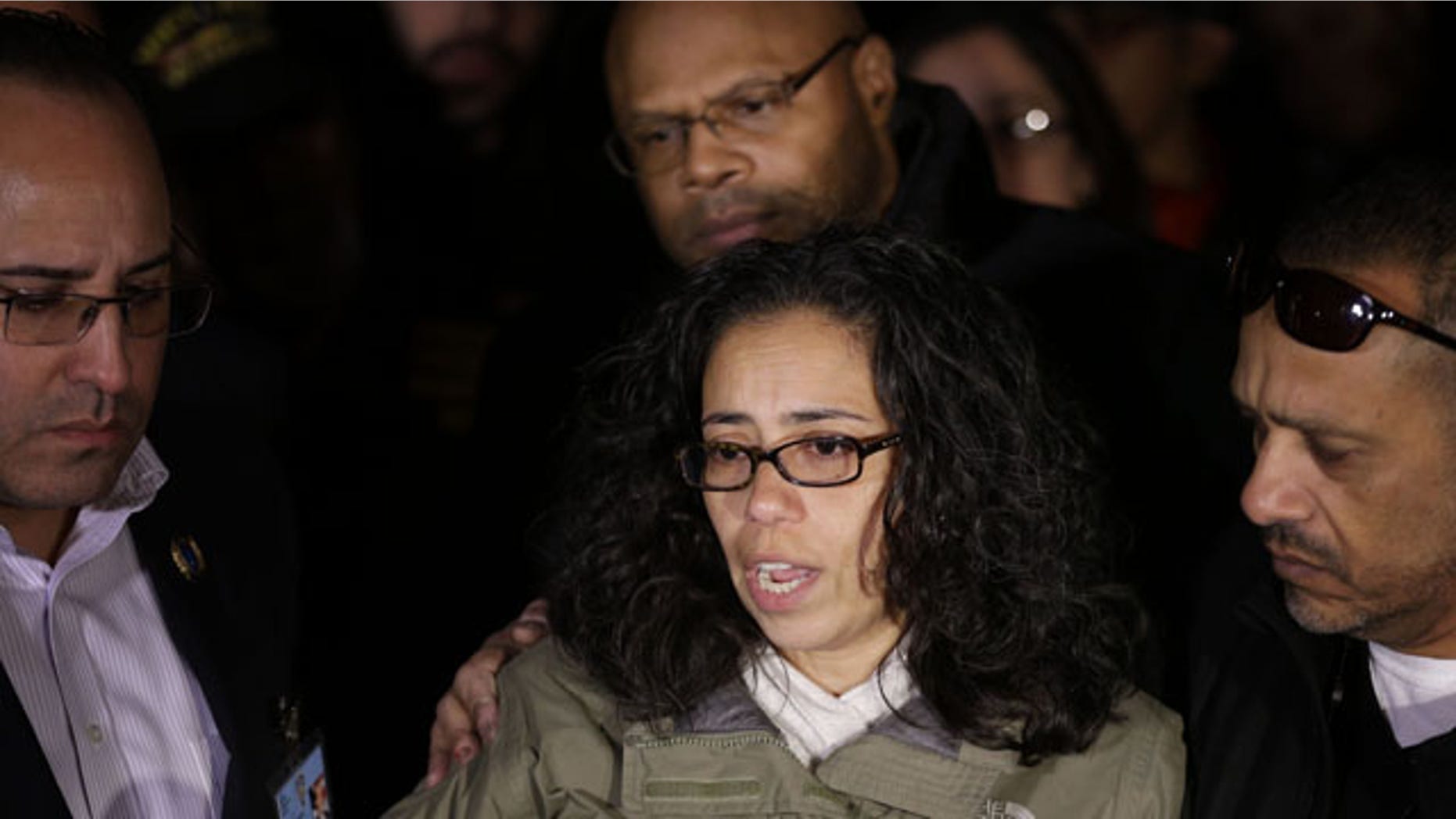 Dec. 21, 2014: Lucy Ramos, aunt of Officer Rafael Ramos, speaks during a news conference with members of the Ramos family in the Brooklyn borough of New York. (AP Photo/Seth Wenig)