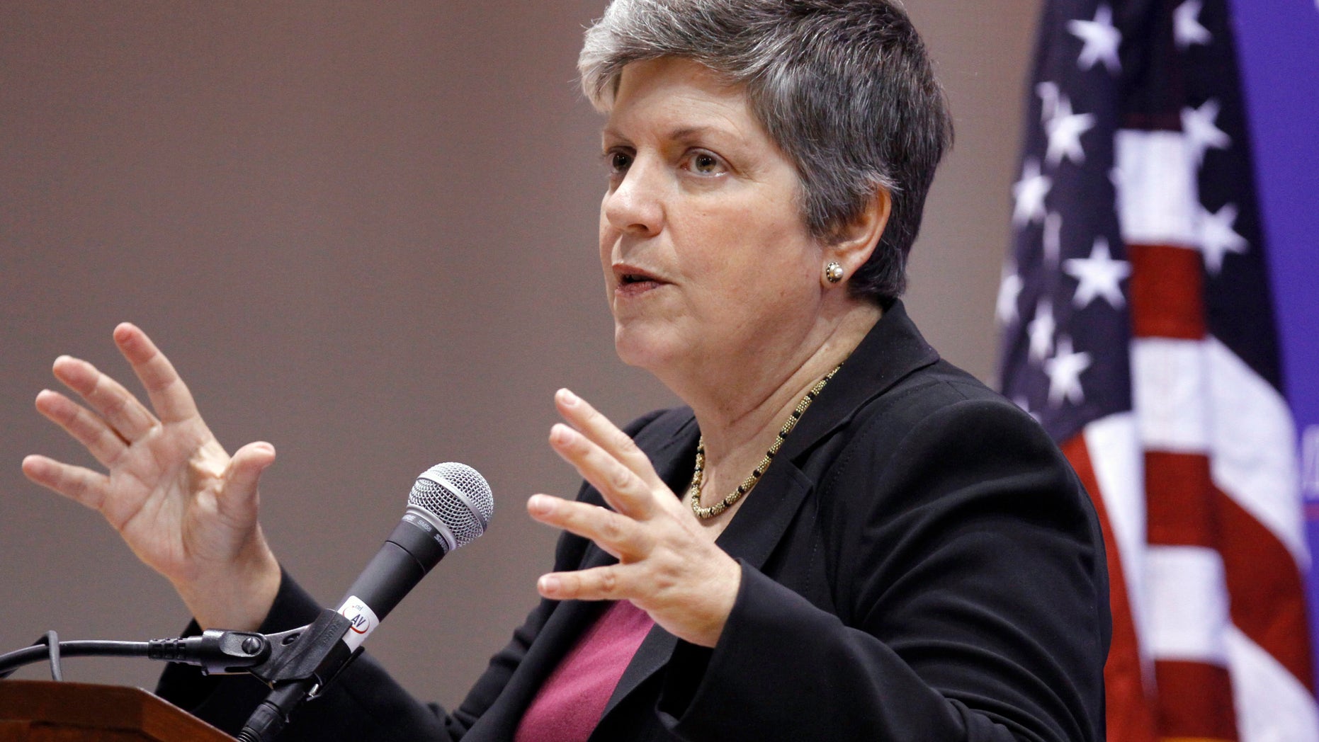October 5: Homeland Security Secretary Janet Napolitano, gestures while discussing the department's enforcement of immigration laws at American University in Washington.
