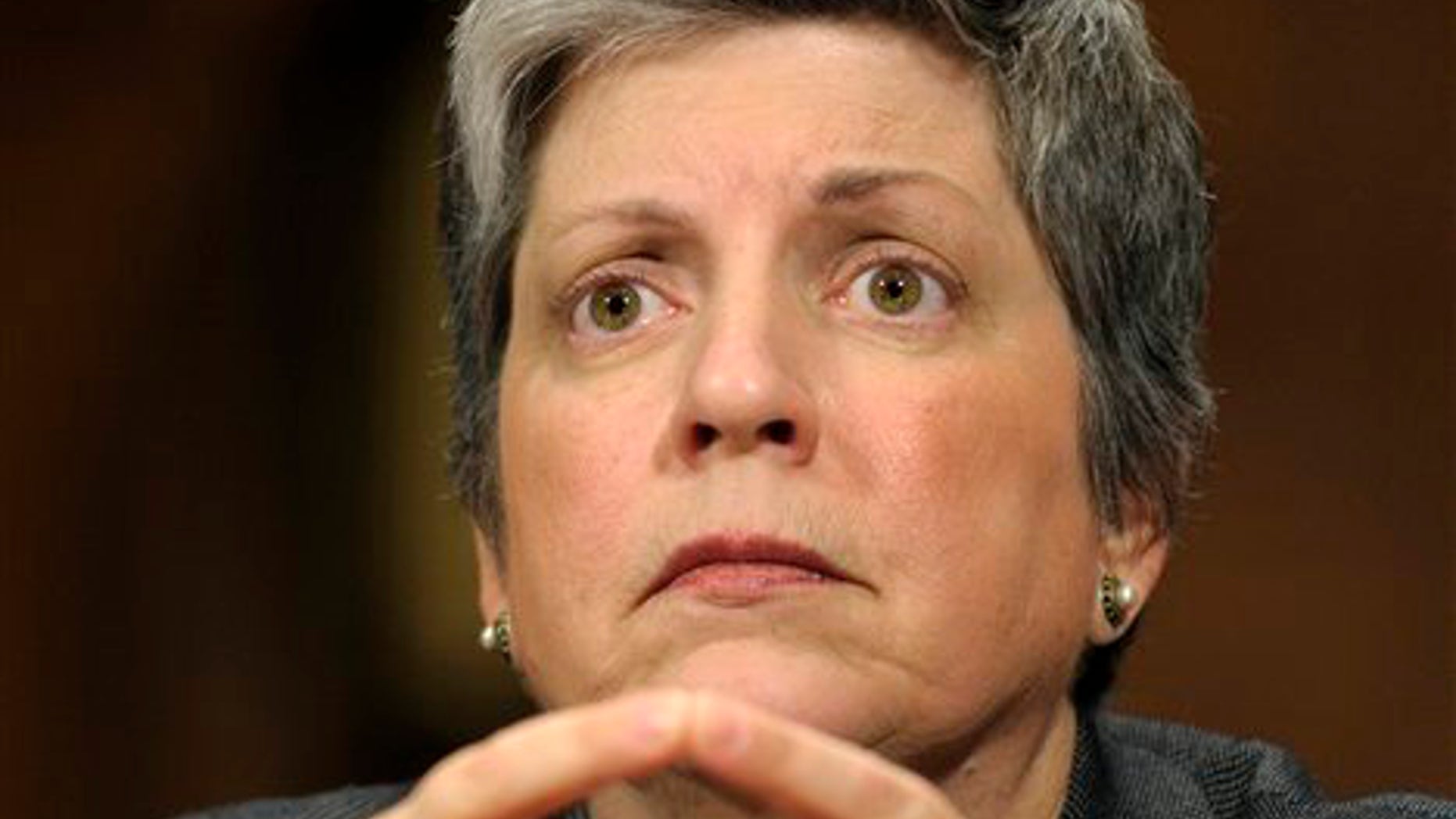 April 25, 2012: Homeland Security Secretary Janet Napolitano testifies on Capitol Hill in Washington before the Senate Judiciary Committee hearing on the Secret Service prostitution scandal.