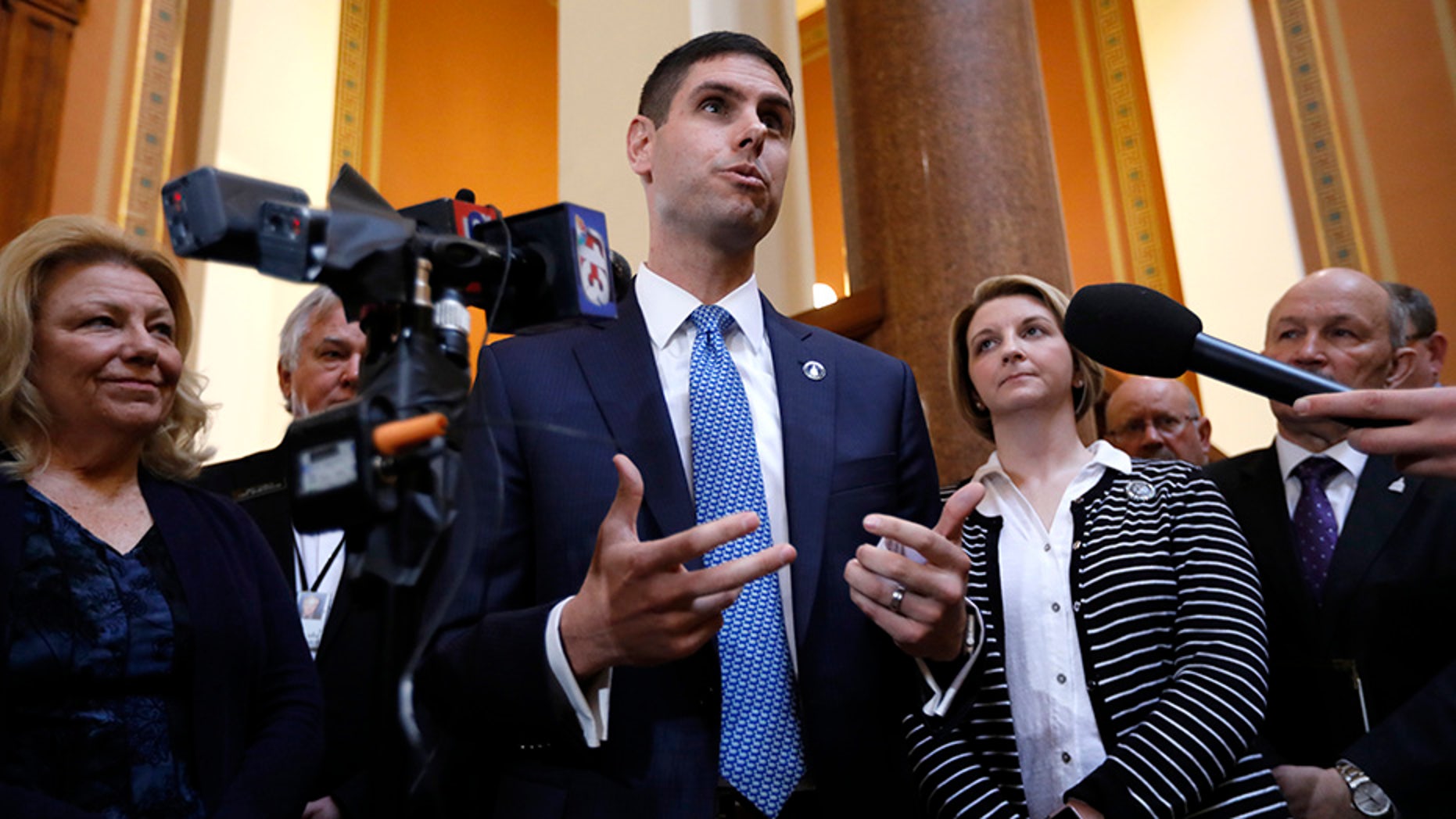 Three women told The Des Moines Register in a story published online Wednesday, May 23, 2018 that owa Democratic gubernatorial candidate Sen. Nate Boulton touched them inappropriately during separate incidents.