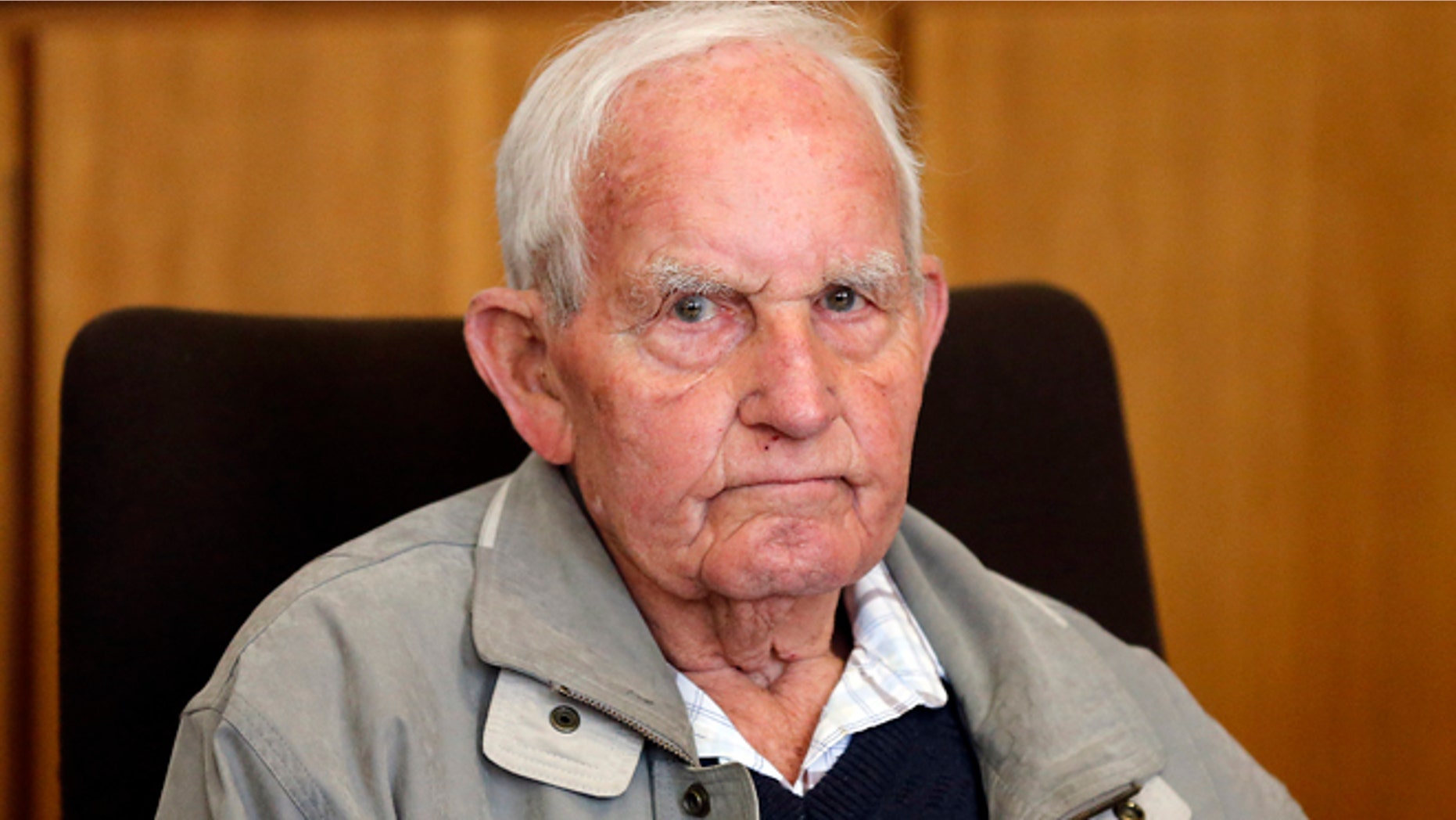 Sept. 2, 2013: Siert Bruins , 92-year-old former member of the Nazi Waffen SS, sits in the courtroom of the court in Hagen, Germany.