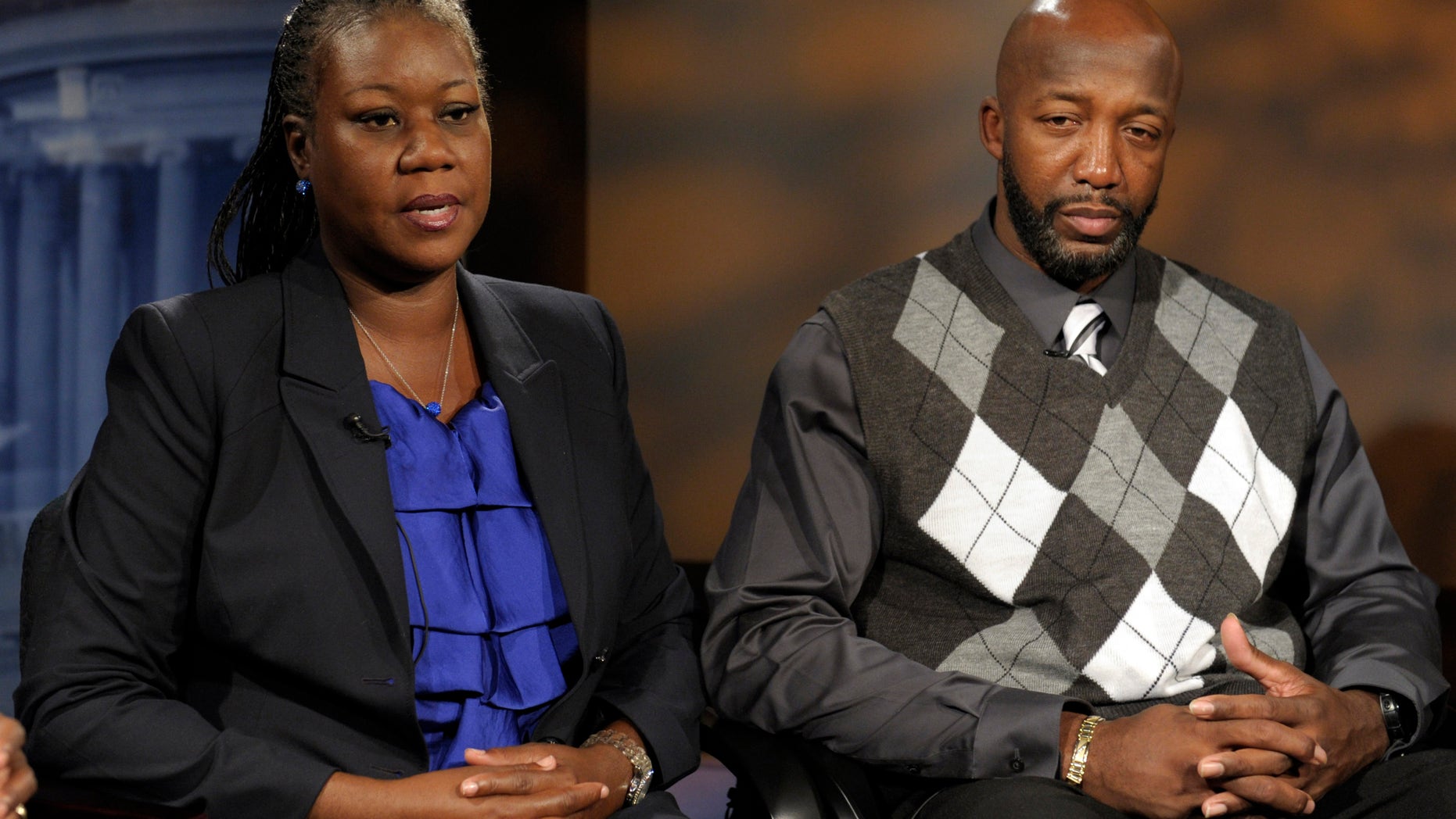 April 11: The parents of Trayvon Martin, mother Sybrina Fulton, left, and father Tracy Martin are interviewed by The Associated Press in Washington.