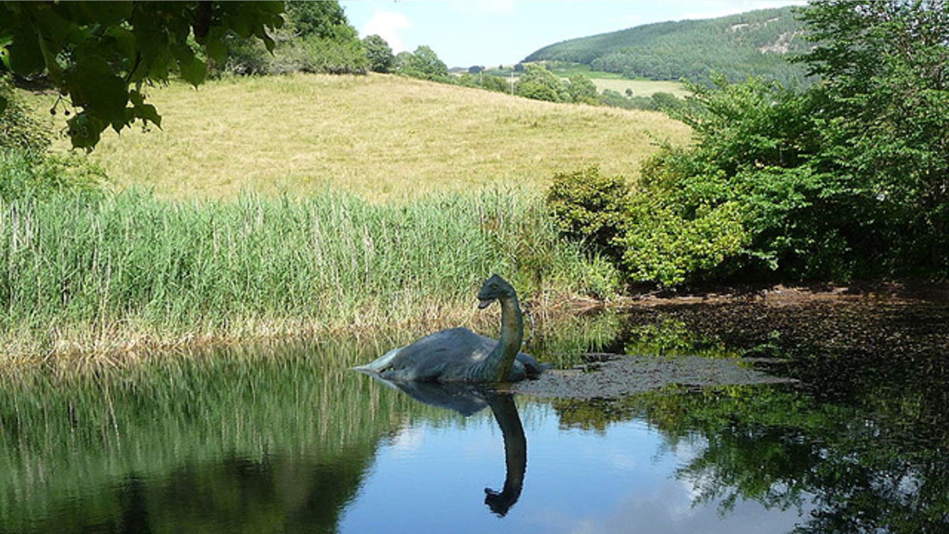 A sculpture of the Loch Ness Monster.
