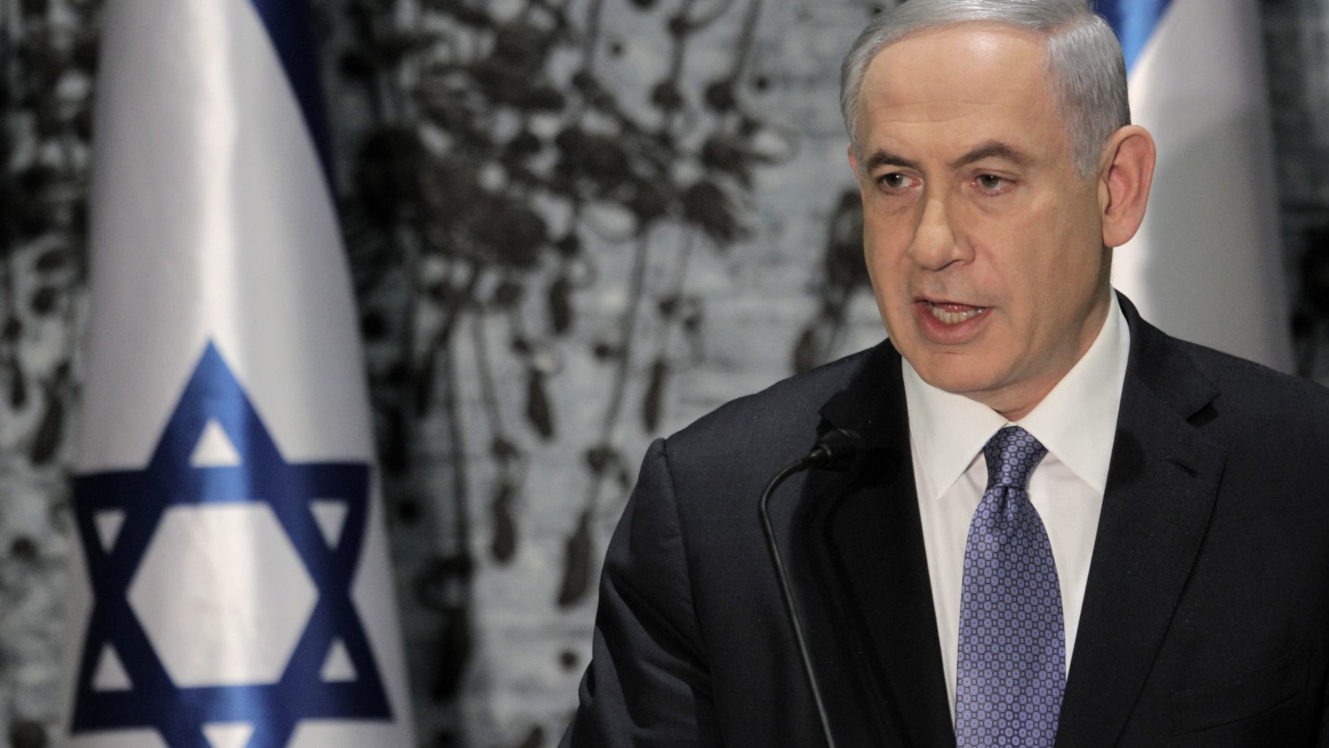March 25, 2015 - Israeli Prime Minister Benjamin Netanyahu speaks in Jerusalem. Israel announced Friday it will resume transferring millions of dollars in tax revenues to the Palestinian Authority.
