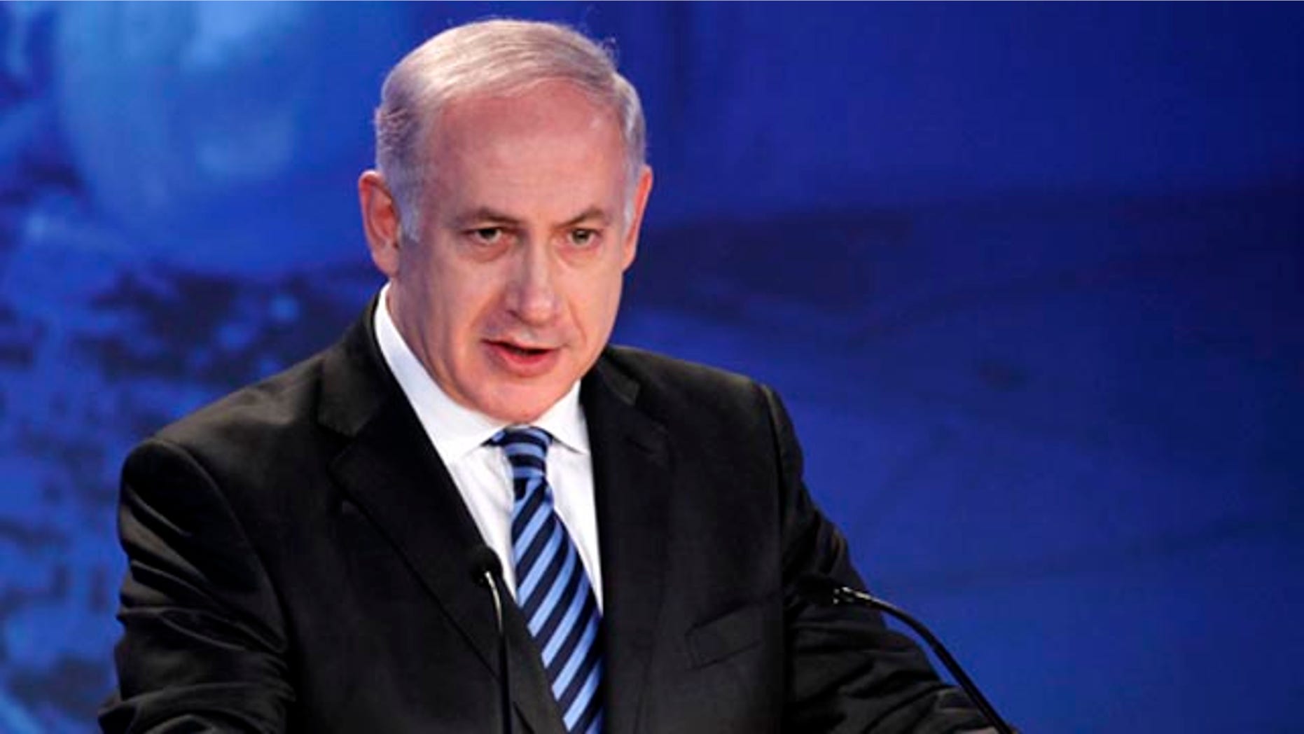 Israeli Prime Minister Benjamin Netanyahu, shown here at the annual General Assembly of the Jewish Federations of North America in New Orleans, defends construction in east Jerusalem.