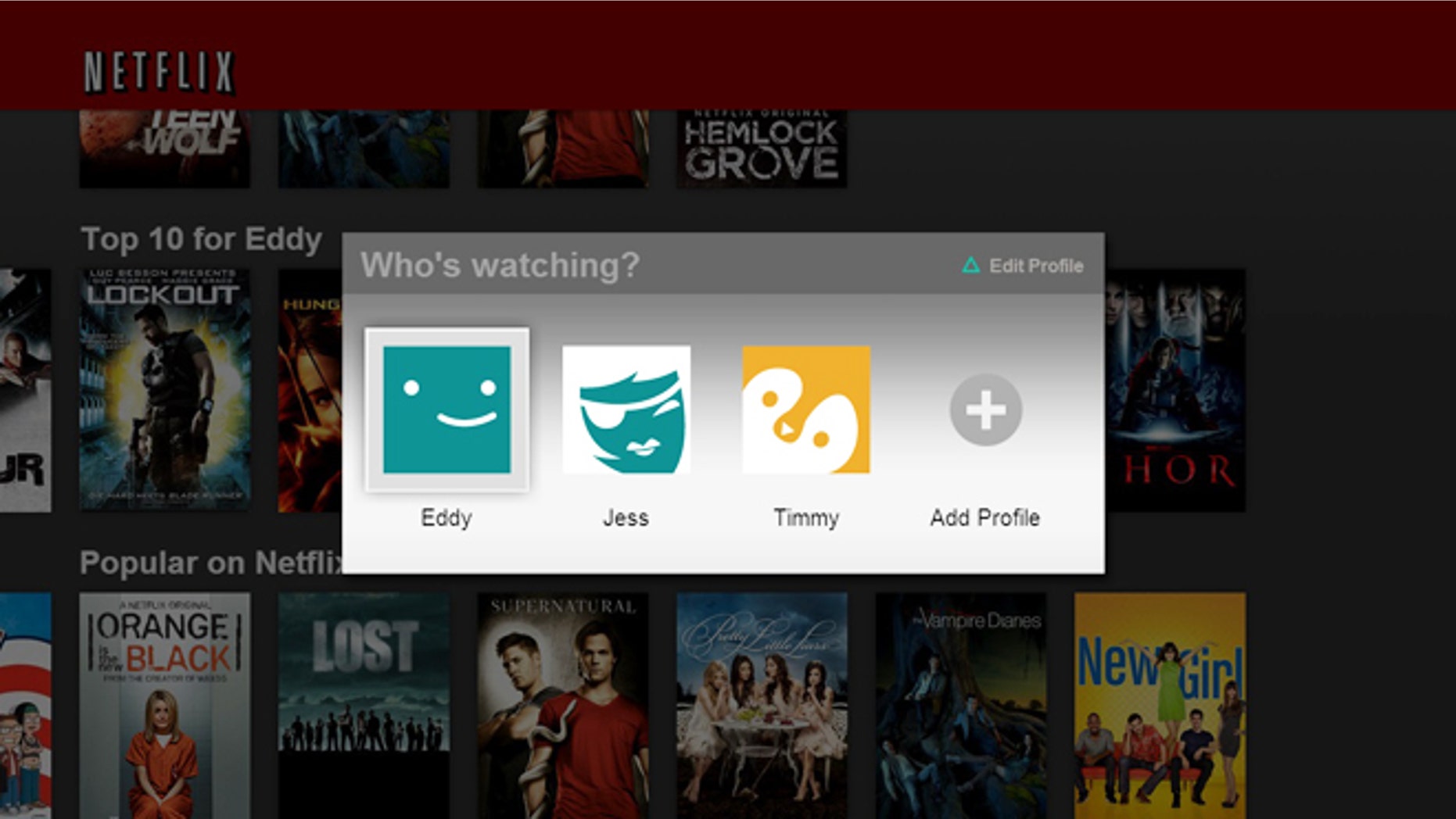 A new user profile feature on Netlfix can splinter a single account into up to five different profiles at no additional charge.
