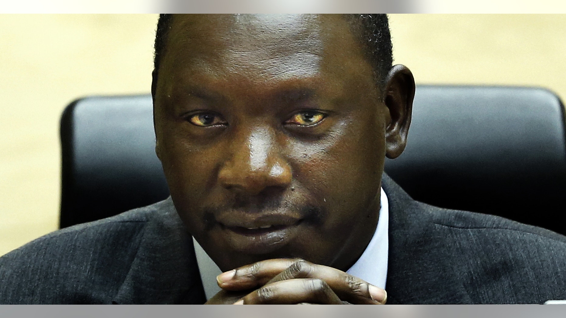 July 10, 2012: Congolese warlord Thomas Lubanga awaits his sentence in the courtroom of the International Criminal Court (ICC) in The Hague, Netherlands.