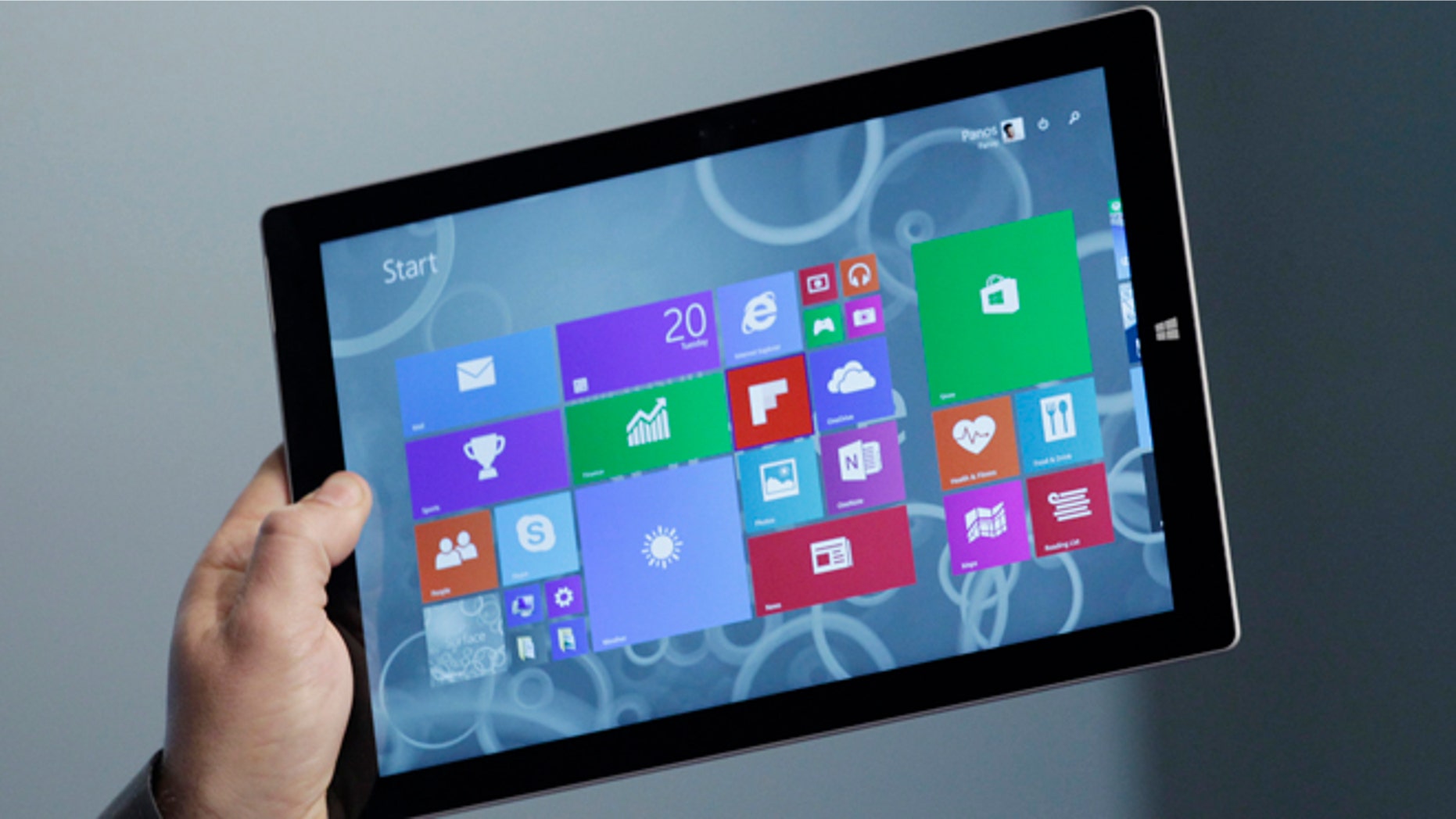 Panos Panay, Microsoft's vice president for surface computing, introduces the Surface Pro 3 tablet device at a media preview, Tuesday, May 20, 2014 in New York. The device will have a screen measuring 12 inches diagonally, up from 10.6 inches in previous models. Microsoft says it's also thinner and faster than before. (AP Photo/Mark Lennihan)