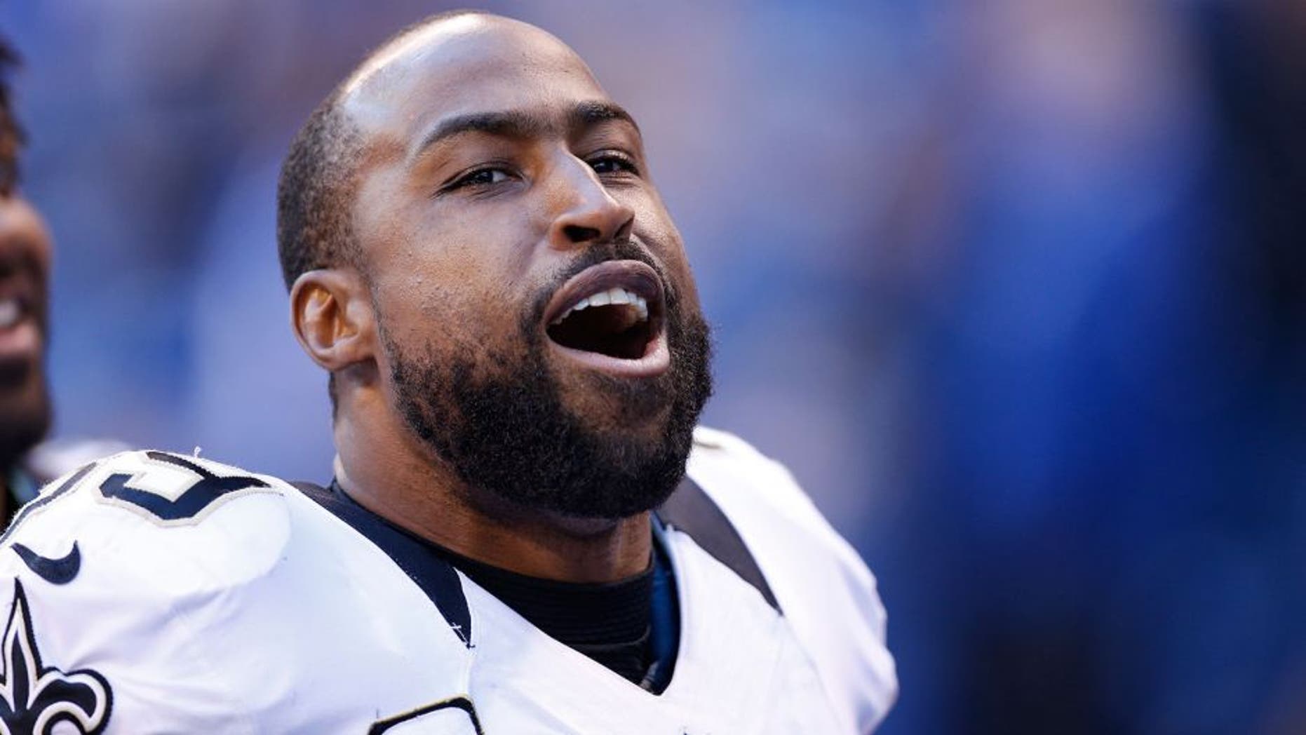 INDIANAPOLIS, IN - OCTOBER 25: Brandon Browner #39 of the New Orleans Saints looks on against the Indianapolis Colts during a game at Lucas Oil Stadium on October 25, 2015 in Indianapolis, Indiana. The Saints defeated the Colts 27-21. (Photo by Joe Robbins/Getty Images)