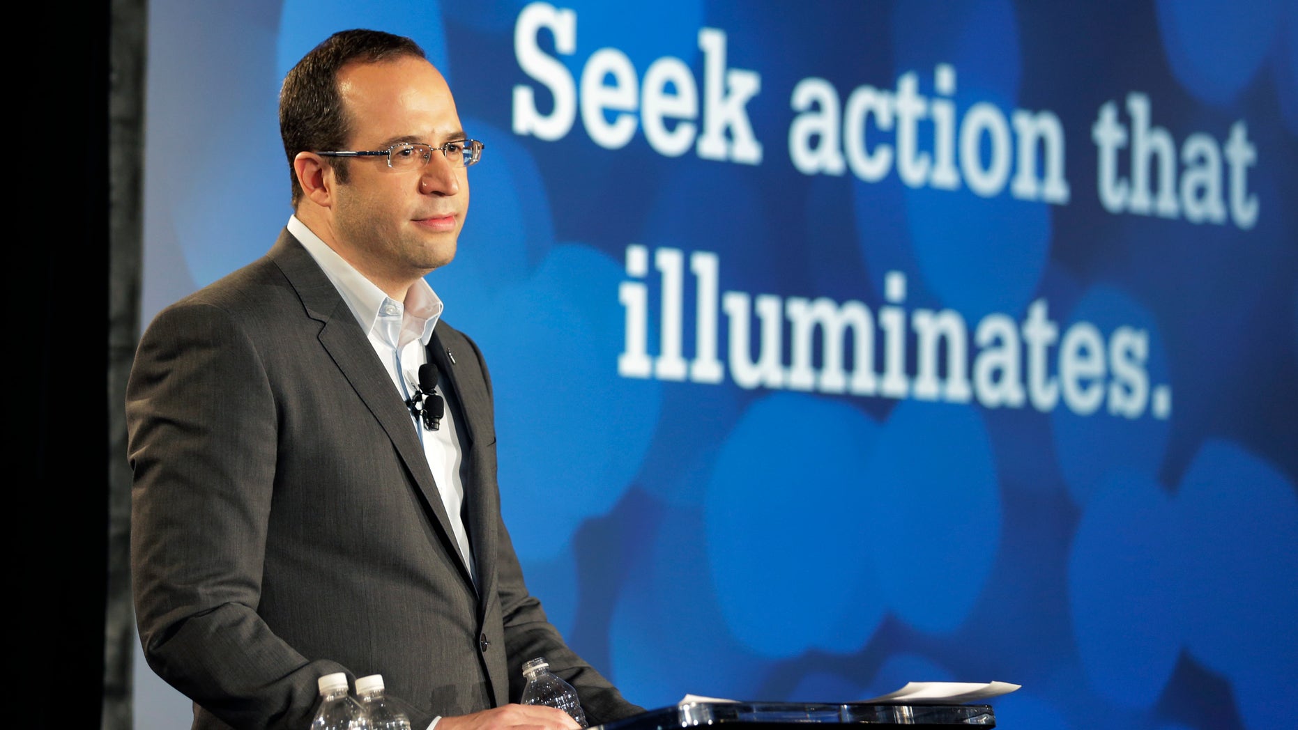 College Board President David Coleman attends an announcement event, Wednesday, March 5, 2014, in Austin, Texas.