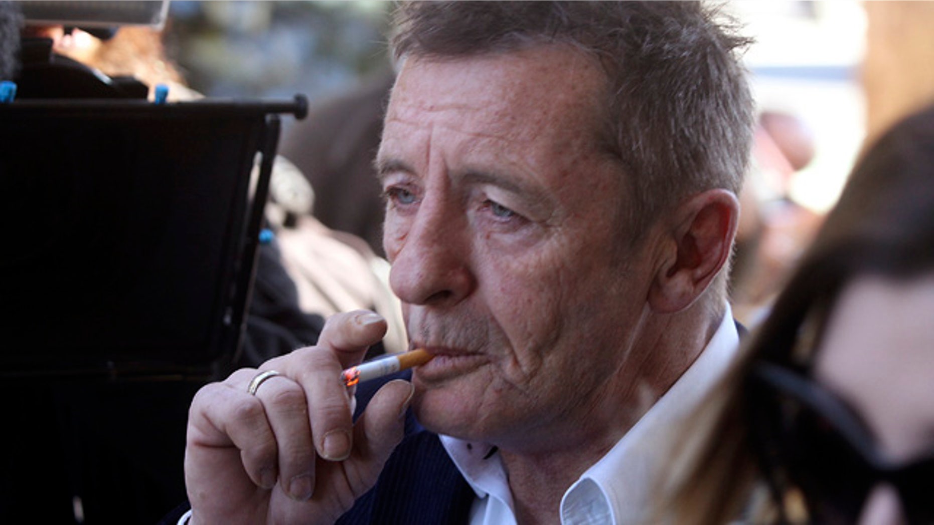 FILE - In this Thursday, July 9, 2015 file photo, former AC/DC drummer Phil Rudd arrives for sentencing at the Tauranga District Court in Tauranga, New Zealand. Rudd has been arrested in New Zealand, just 10 days after he was sentenced to home detention for threatening to kill a man who used to work for him. (Alan Gibson/New Zealand Herald via AP, File) NEW ZEALAND OUT, AUSTRALIA OUT