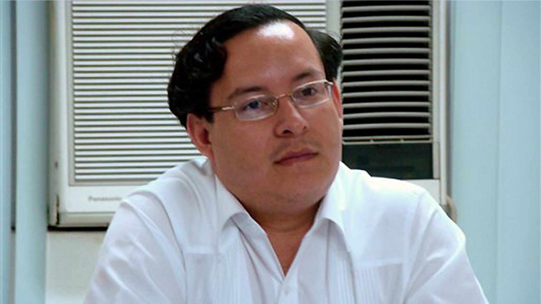 May 28, 2009: Nicaraguan diplomat Cesar Mercado, attends a meeting in Managua, Nicaragua. Mercado, 34, the acting consul general at the Nicaraguan consulate, was found dead Thursday Sept. 23, 2010 with his throat slashed in his apartment and a knife by his side, hours before he was to attend the United Nations General Assembly's annual meeting, officials said. (AP Photo/Nicaraguan Vice President Office, Guillermo Hernandez)