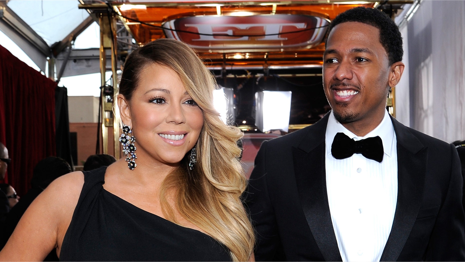 LOS ANGELES, CA - JANUARY 18: Singer-actress Mariah Carey and TV personality Nick Cannon attend the 20th Annual Screen Actors Guild Awards at The Shrine Auditorium on January 18, 2014 in Los Angeles, California. (Photo by Kevork Djansezian/Getty Images)