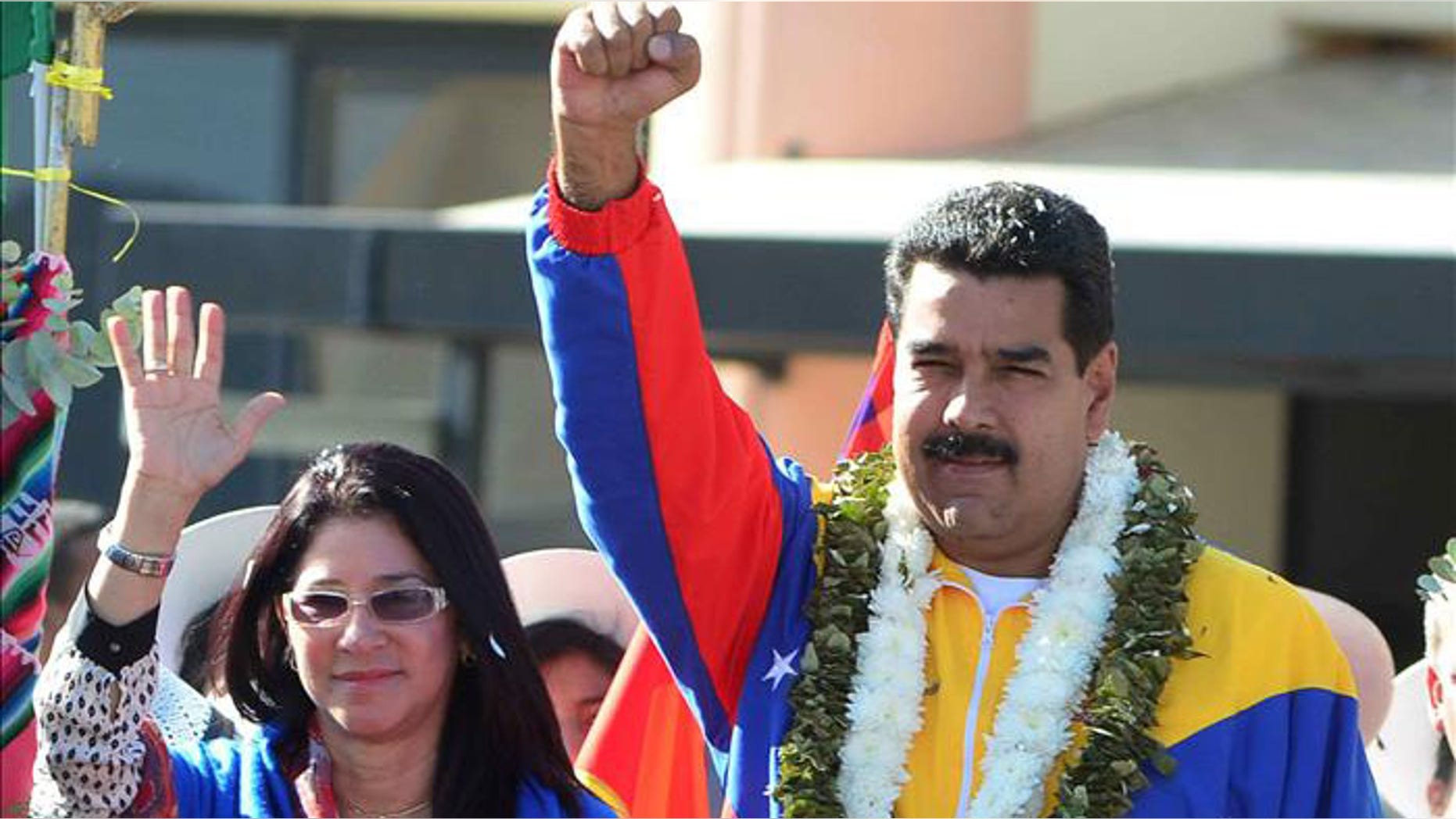 Venezuelan President Nicolas Maduro and his wife, Cilia Flores.