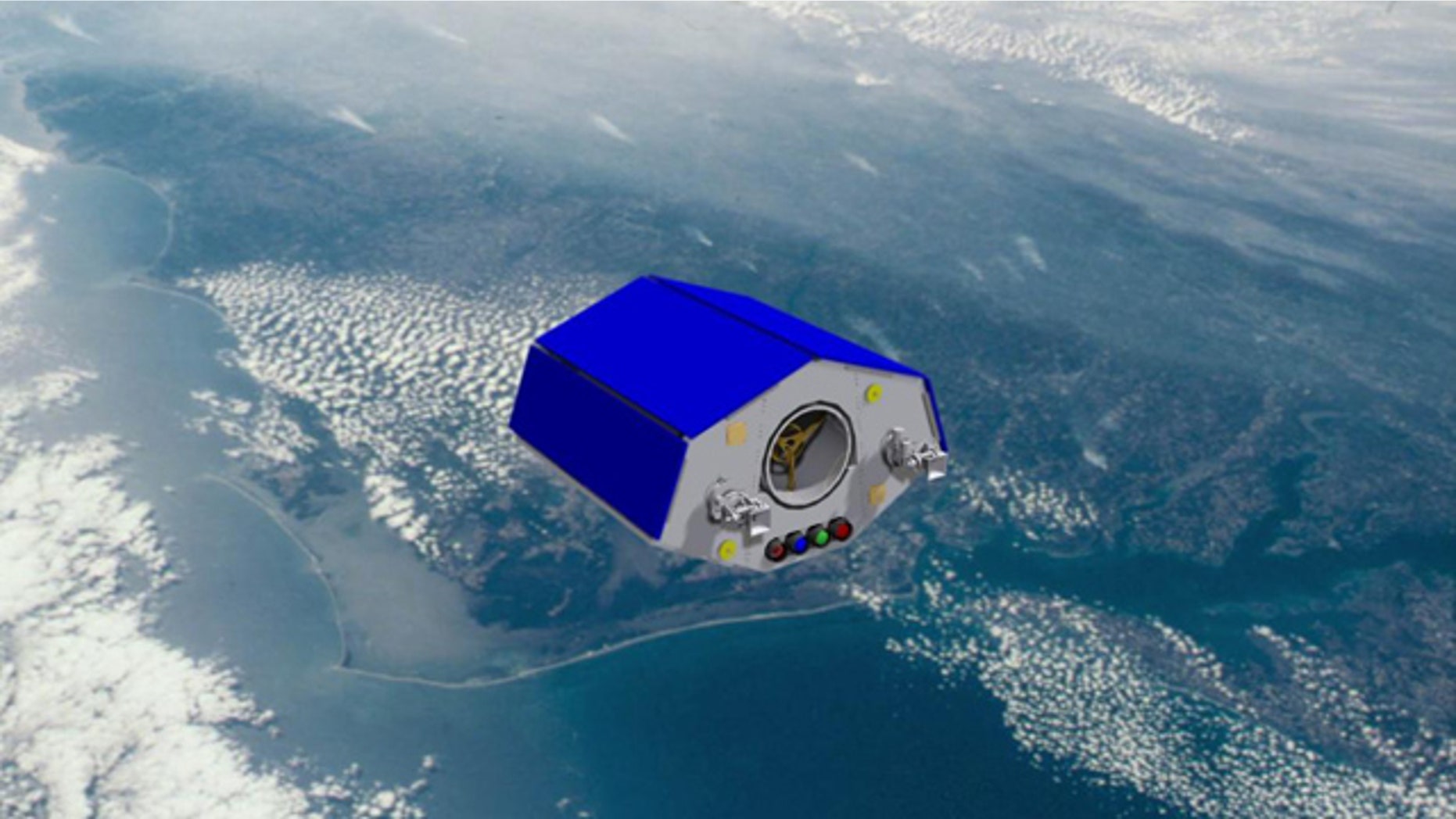 An artist's impression of NigeriaSat-2 in orbit.