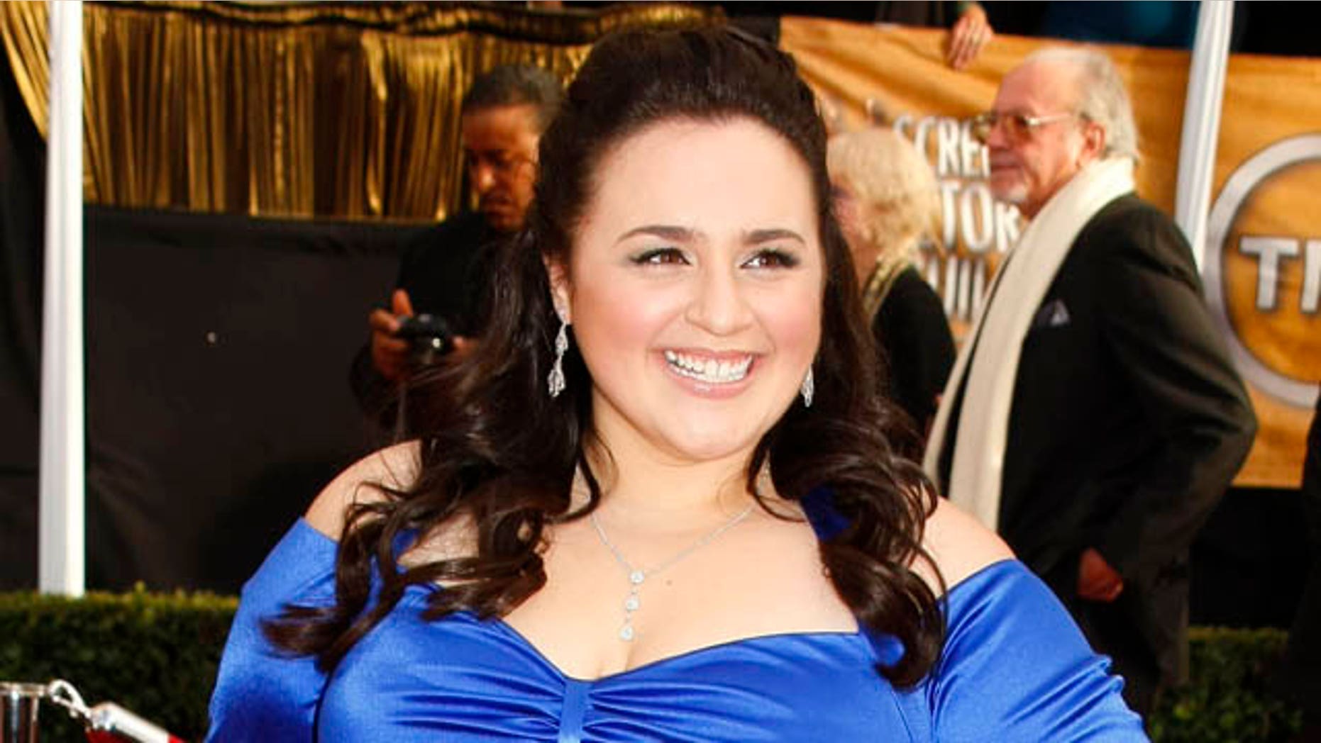 Actress Nikki Blonsky from the film "Hairspray'' arrives at the 14th annual Screen Actors Guild Awards in Los Angeles January 27, 2008. REUTERS/Mike Blake (UNITED STATES)