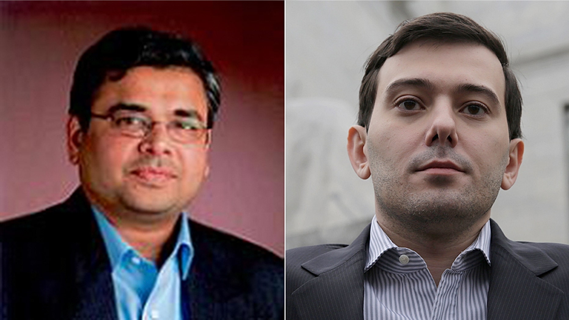 Nirmal Mulye (left) is facing intense criticism for claiming he has a 'moral' right to raise the price of crucial antibiotics drugs; He has evoked memories of Martin Shkreli (right), the infamous 'pharma-bro'