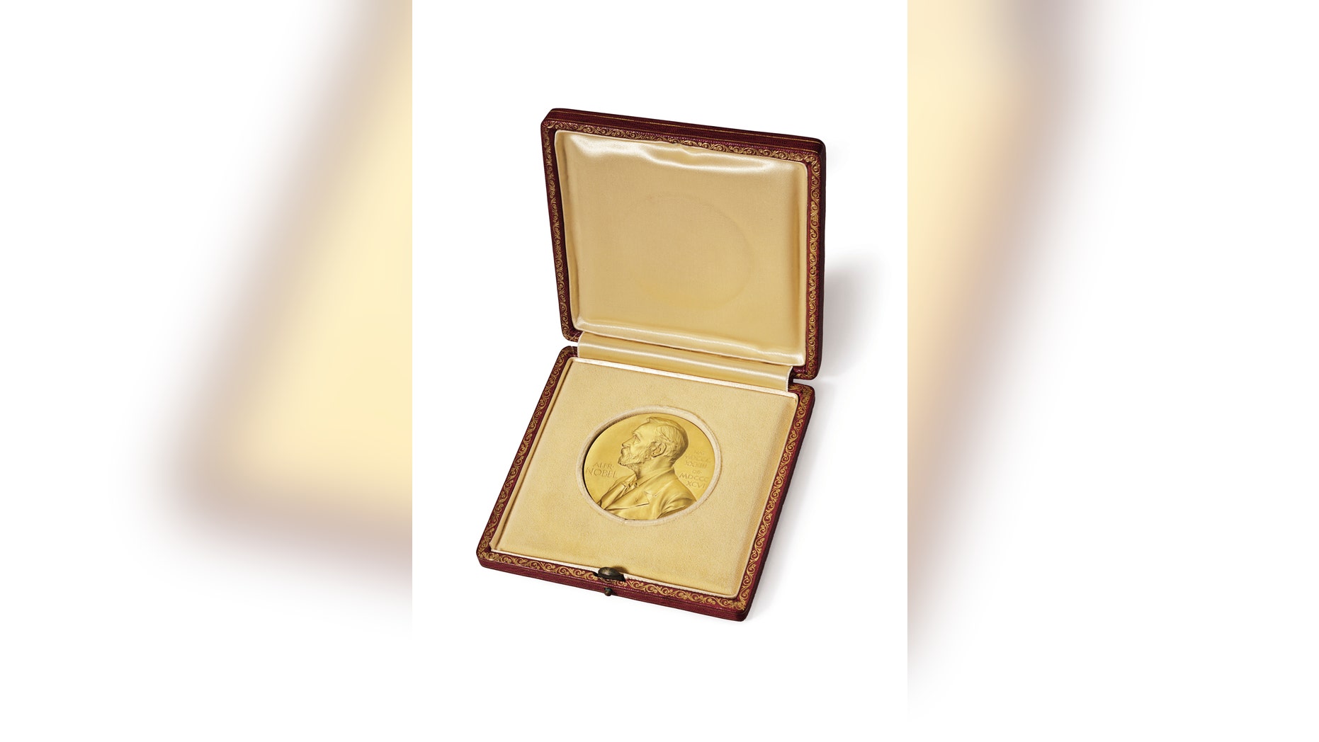 This undated photo provided by Christie's auction house shows James Watson's 1962 Nobel Prize medal.