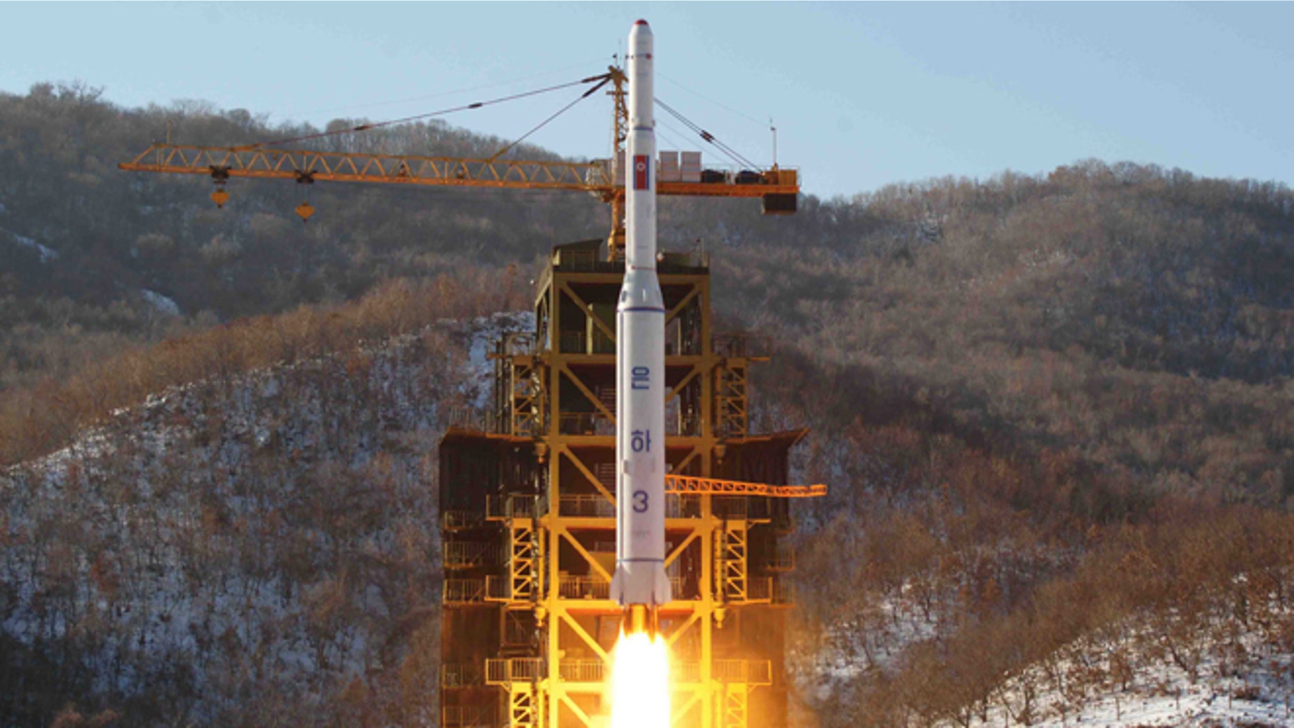 Dec. 12, 2012: In this file photo released by Korean Central News Agency, North Korea's Unha-3 rocket lifts off from the Sohae launch pad in Tongchang-ri, North Korea.