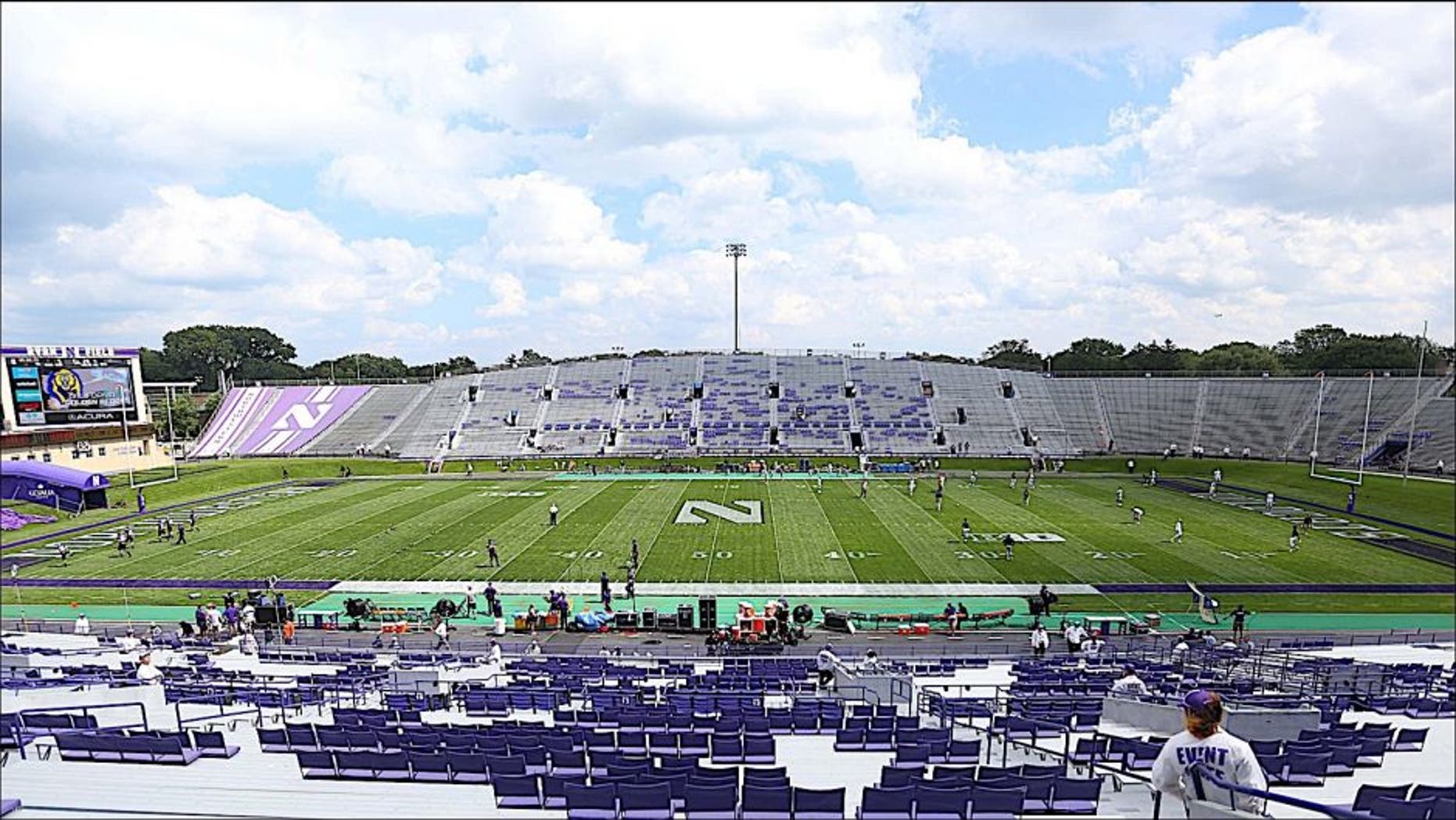 Aug 30, 2014; Evanston, IL, USA; A general view of Ryan Field prior to a game between the Northwestern Wildcats and the California Golden Bears. Mandatory Credit: Dennis Wierzbicki-USA TODAY Sports