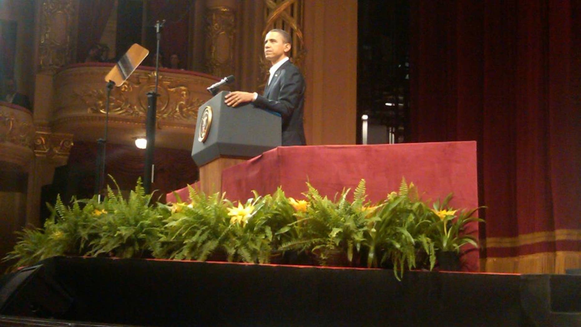 President Obama speaks at the Theatro Municipal in Rio de Janeiro/Fox News Photo