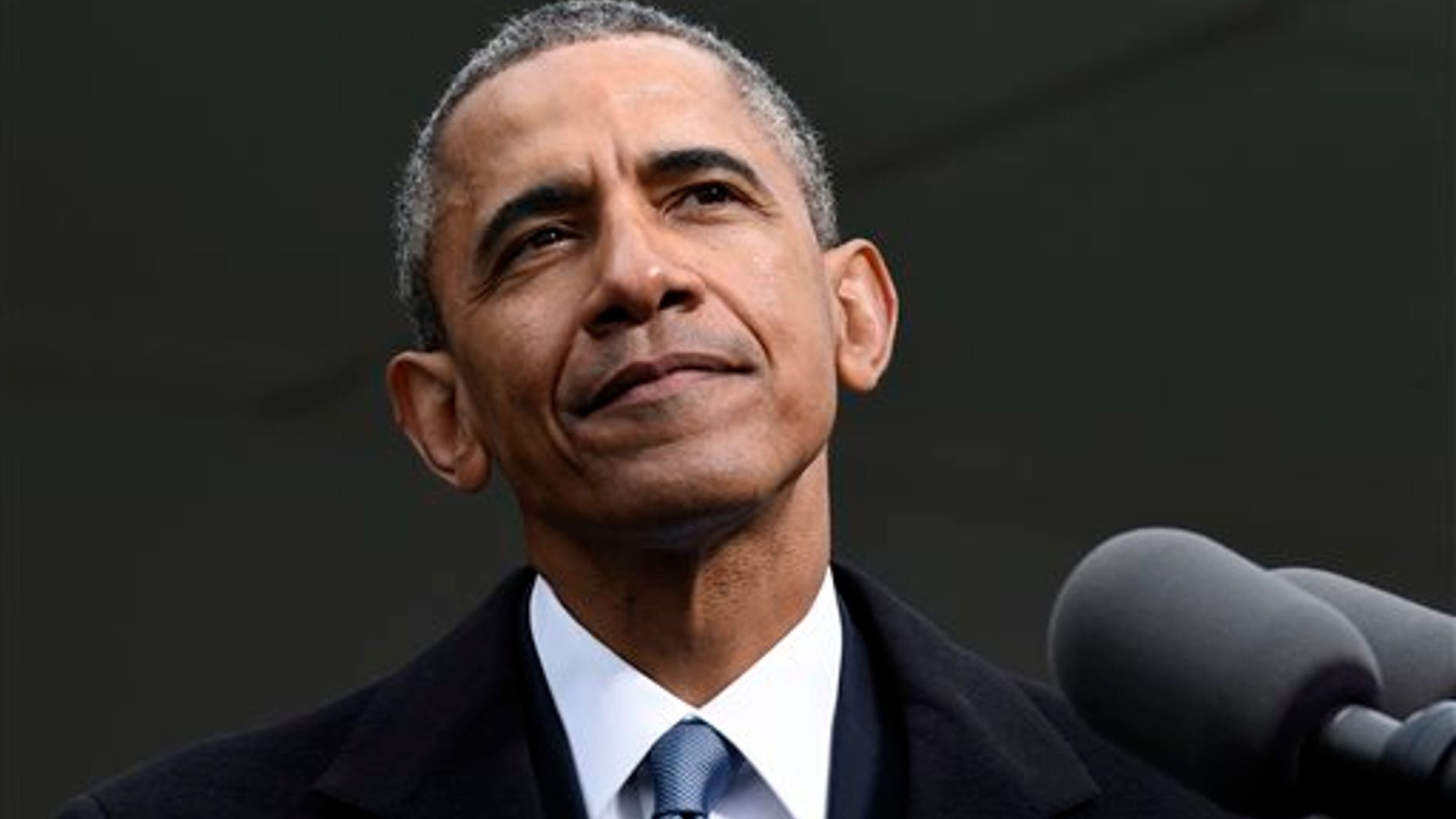 President Obama speaks at dedication of the Edward M. Kennedy Institute for the United States Senate in Boston, Monday, March 30, 2015. (AP Photo/Susan Walsh)