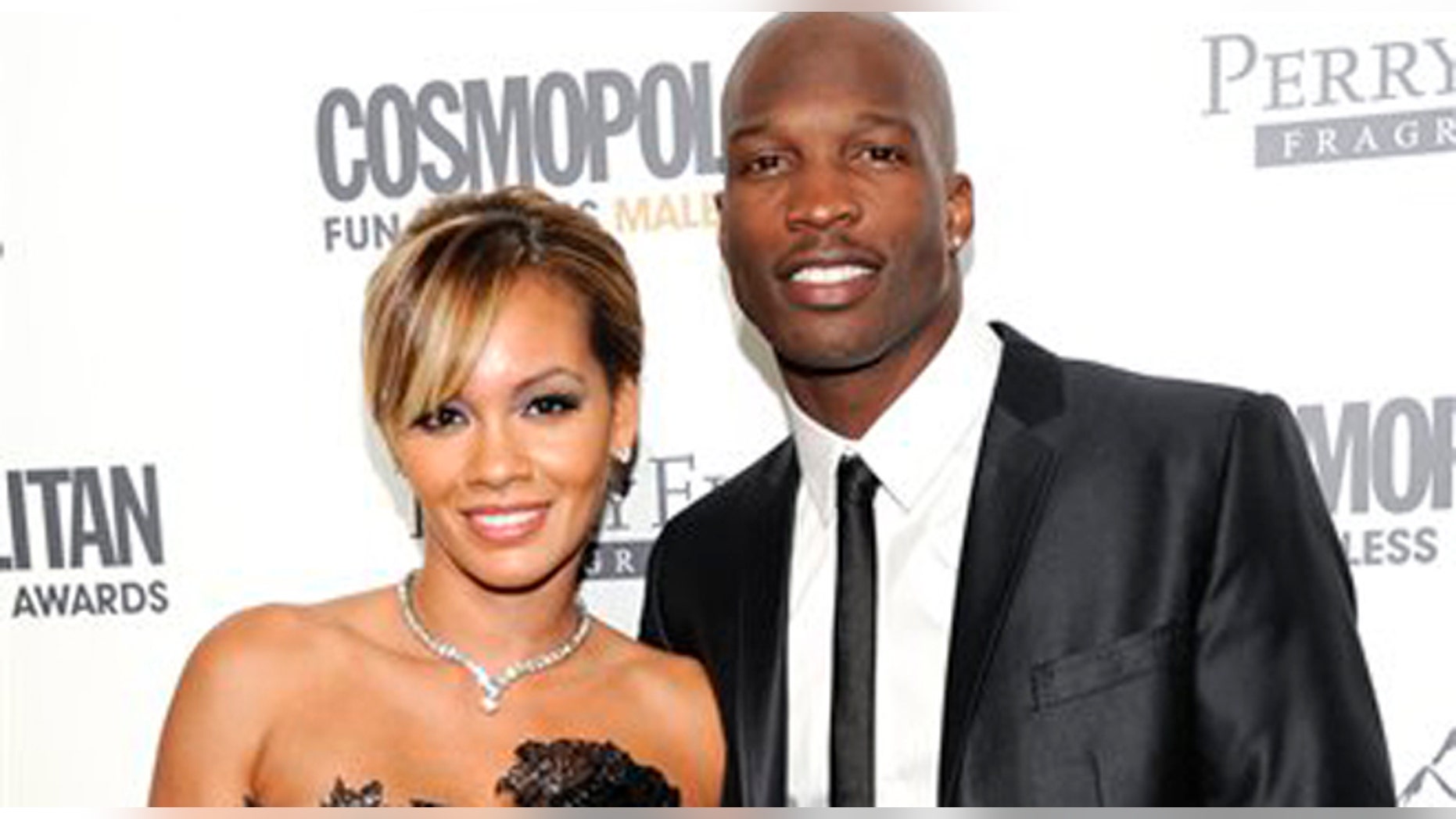 FILE - In this March 7, 2012 file photo, NFL Football player Chad Ochocinco, right, poses with his fiancee âBasketball Wivesâ star Evelyn Lozada at the Cosmopolitan Magazine's 'Fun Fearless Males of 2011' event in New York. VH1 said Monday, March 12, that its eight-part series "Ev and Ocho" chronicling their sports-related celebrity wedding will air in September. Lozada has been featured in four seasons of "Basketball Wives," beginning with the end of her engagement to basketball player Antoine Walker. Ochocinco is a wide receiver for the New England Patriots. (AP Photo/Evan Agostini, file)
