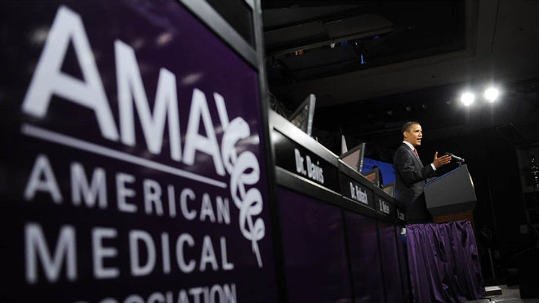 June 15, 2009: President Obama delivers remarks on the health care system at the annual meeting of the American Medical Association.