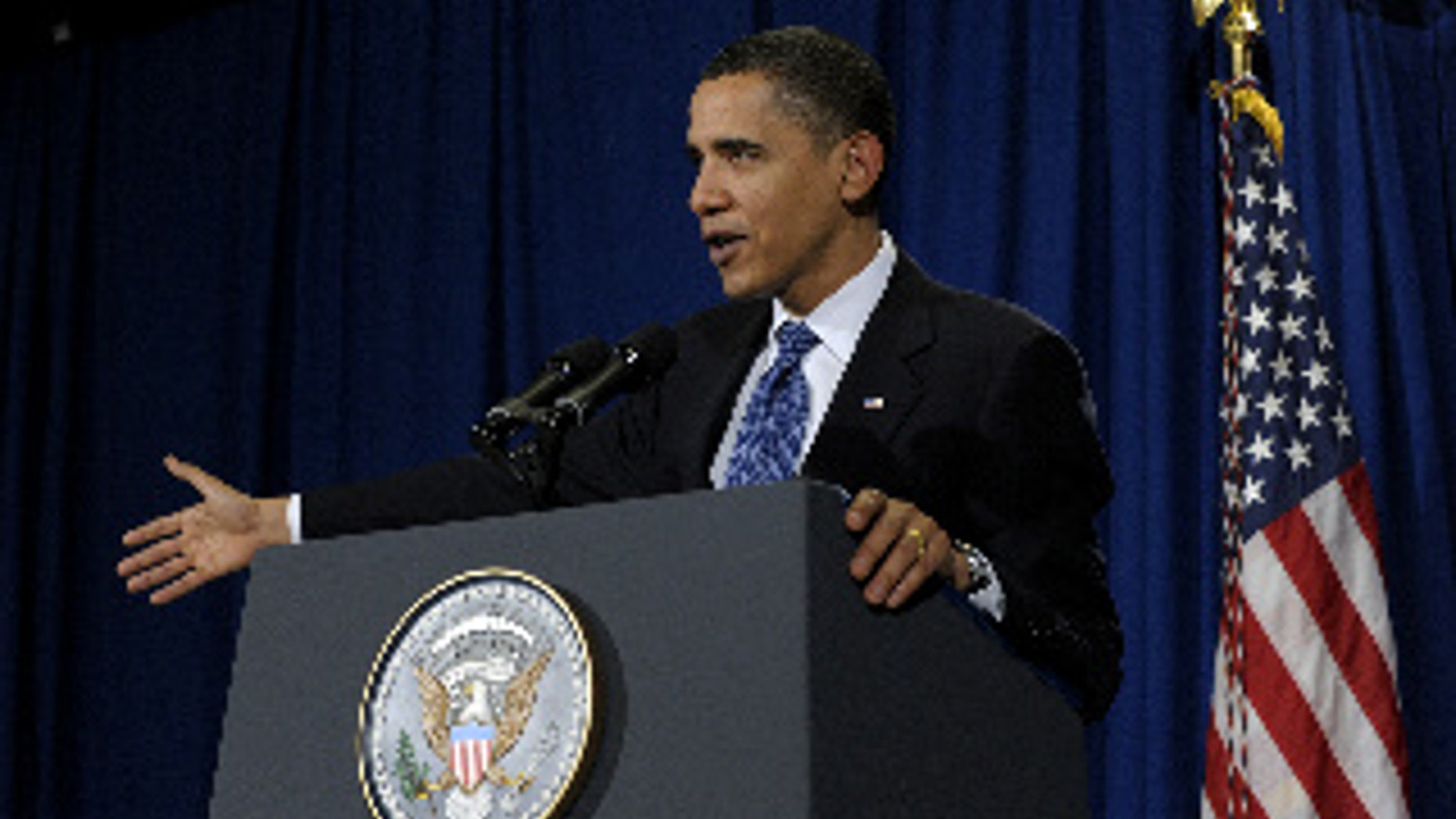 President Obama holds a press conference in Copenhagen (AP Photo)