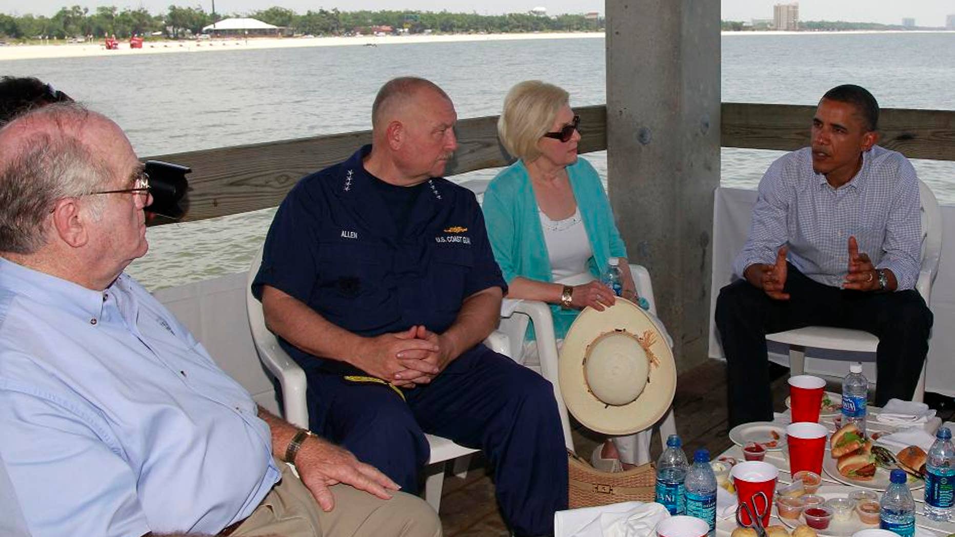 June 14: President Obama and National Incident Commander Thad Allen meet with residents affected by the BP Deepwater Horizon oil spill in Gulfport, Miss.