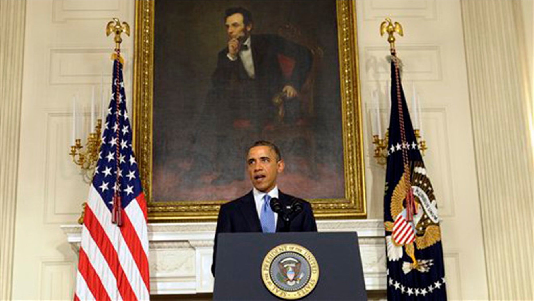 President Barack Obama speaks in the State Dining Room at the White House Saturday, Nov. 23, 2013, in Washington. The United States and Iran secretly engaged in a series of high-level, face-to-face talks over the past year, in a high-stakes diplomatic gamble by the Obama administration that paved the way for the historic deal sealed in Geneva aimed at slowing Tehran's nuclear program, The Associated Press has learned. (AP Photo/Susan Walsh)