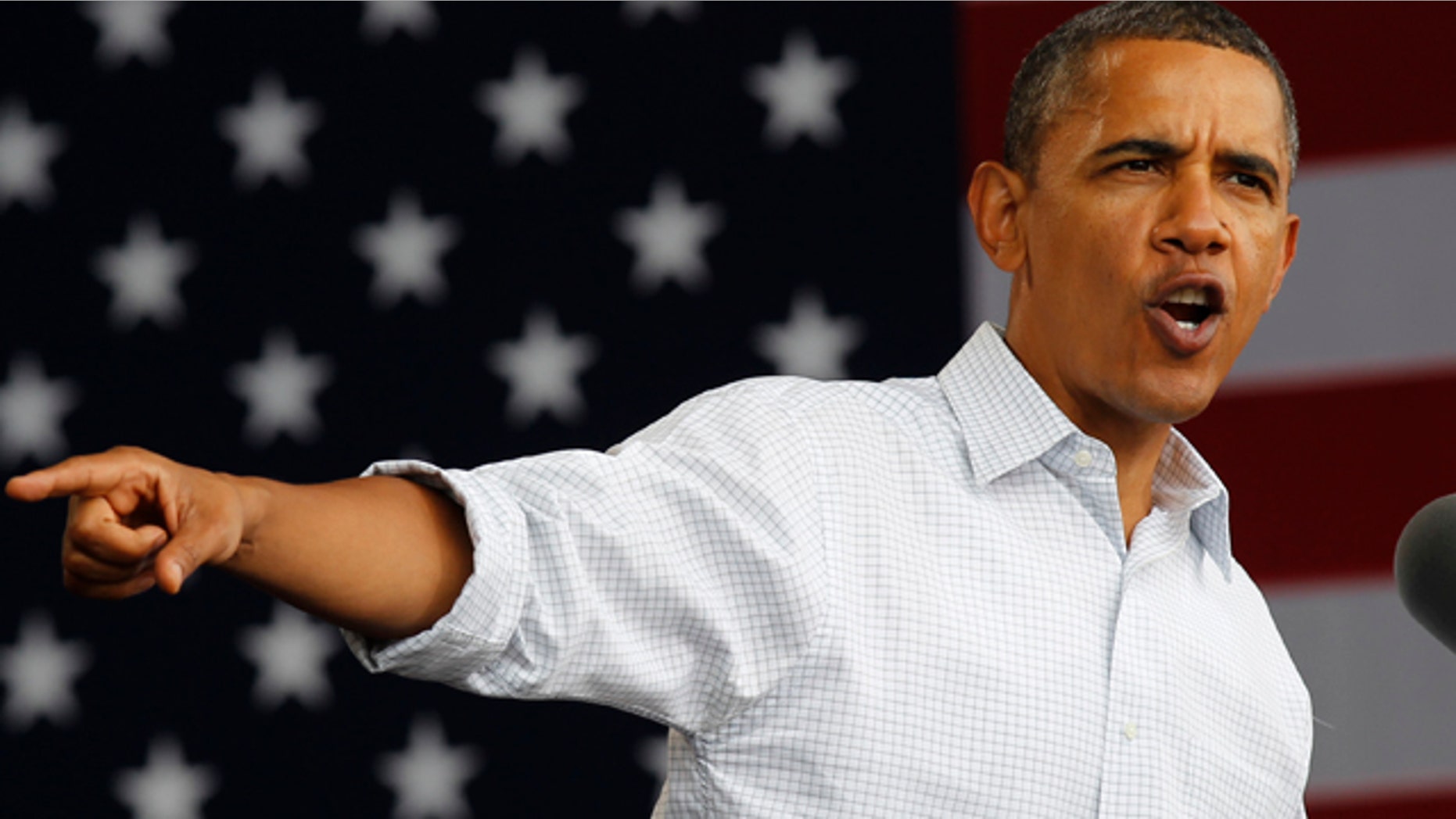 Monday: President Obama gestures as he speaks on the economy at the Milwaukee Laborfest in Milwaukee.