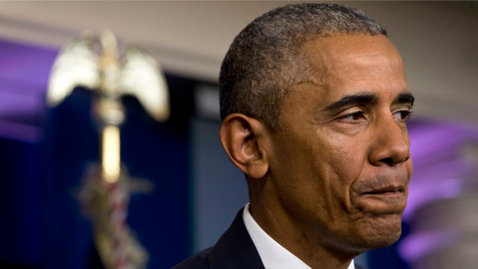 President Obama pauses while speaking in the White House briefing room in Washington, Thursday, June 23, 2016.