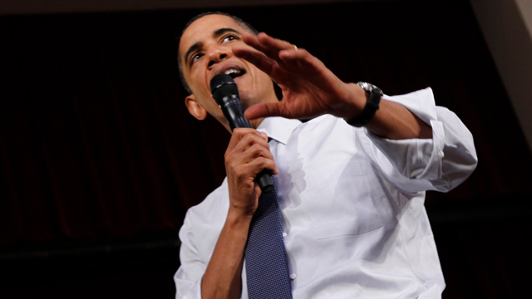 June 30, 2010: President Obama speaks at a town-hall style event on the economy at Racine Memorial Hall in Racine, Wis.