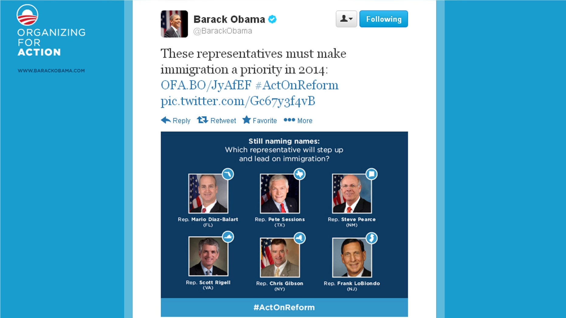 Official Barack Obama Twitter account.