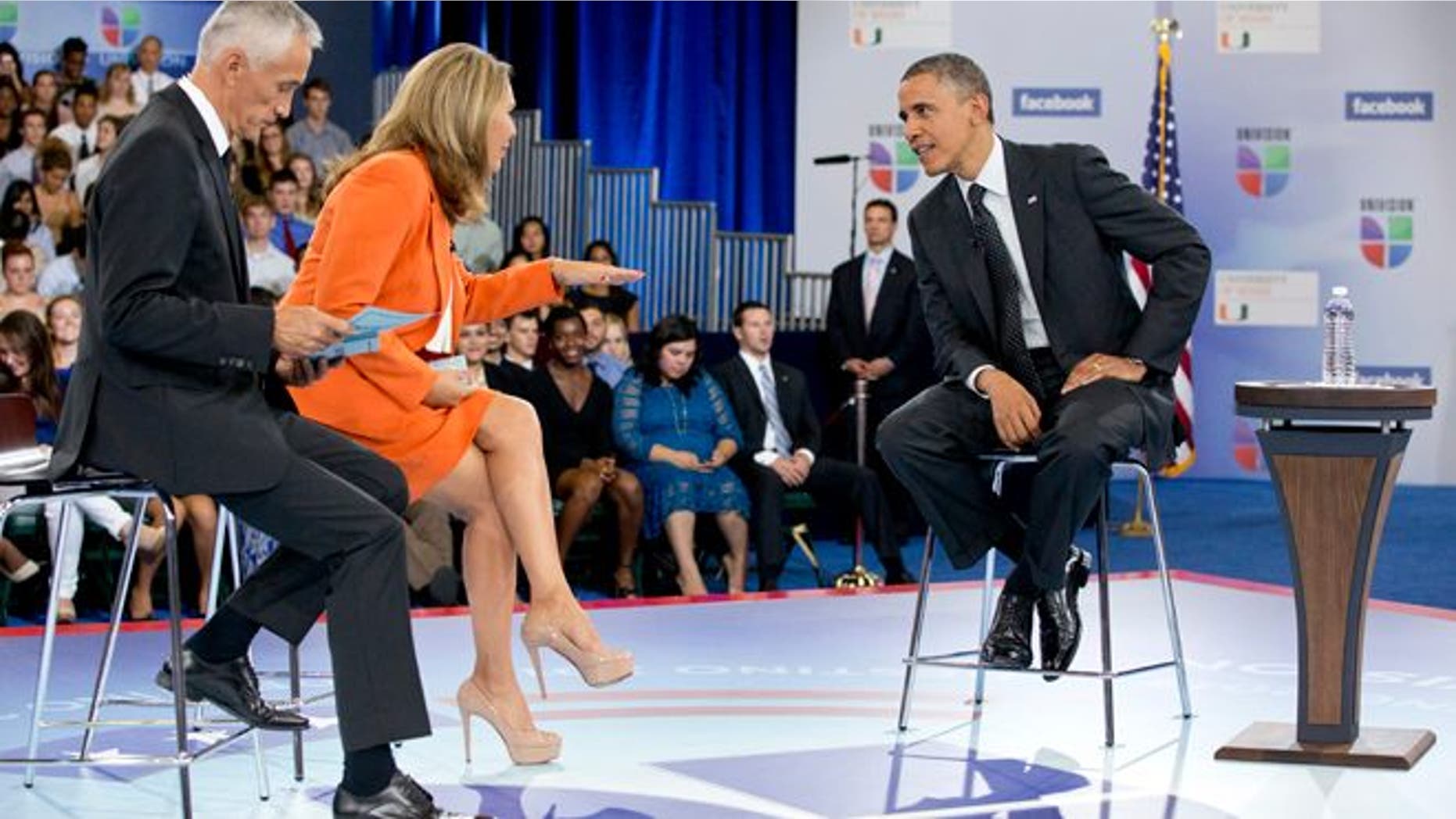 Sept. 20, 2012: President Obama participates in a town hall hosted by Univision at the University of Miami.