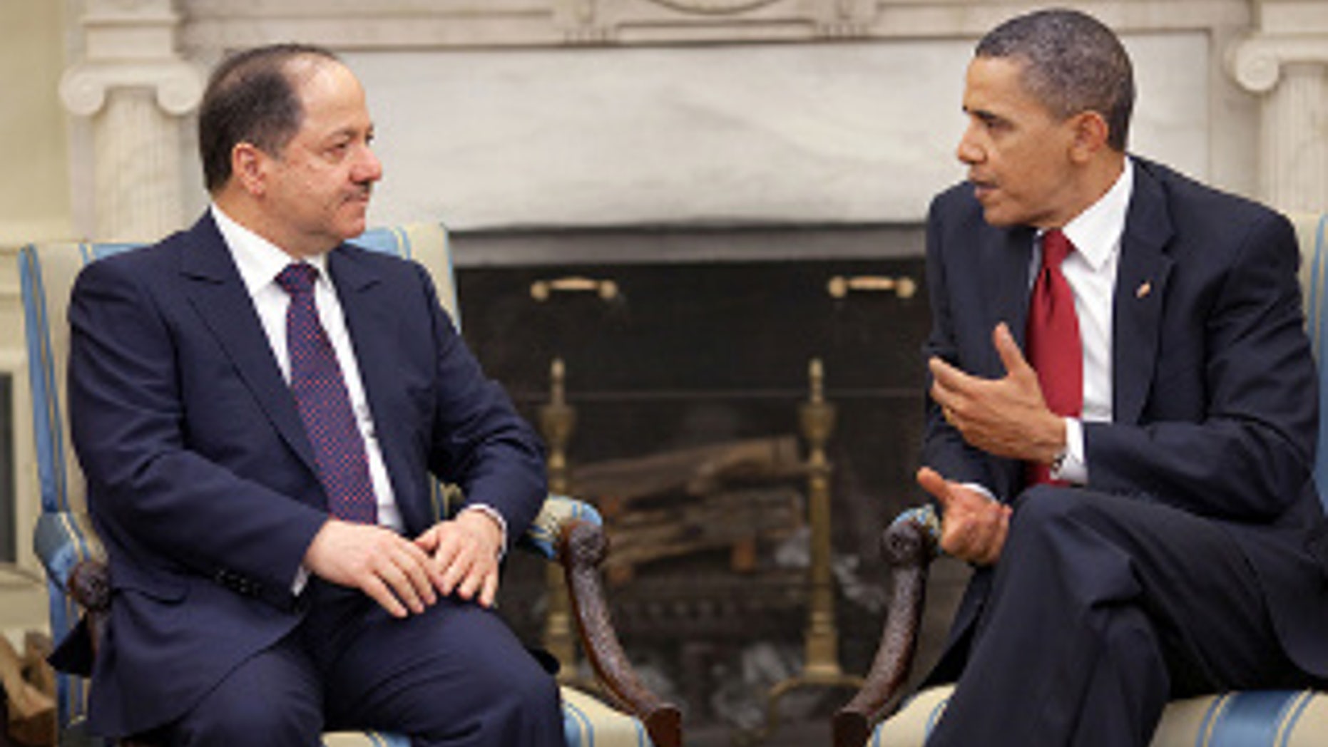 President Barack Obama meets with Masoud Barzani, President of Iraq Kurdistan Region, in the Oval Office, Jan. 25, 2010. (Official White House Photo by Pete Souza)