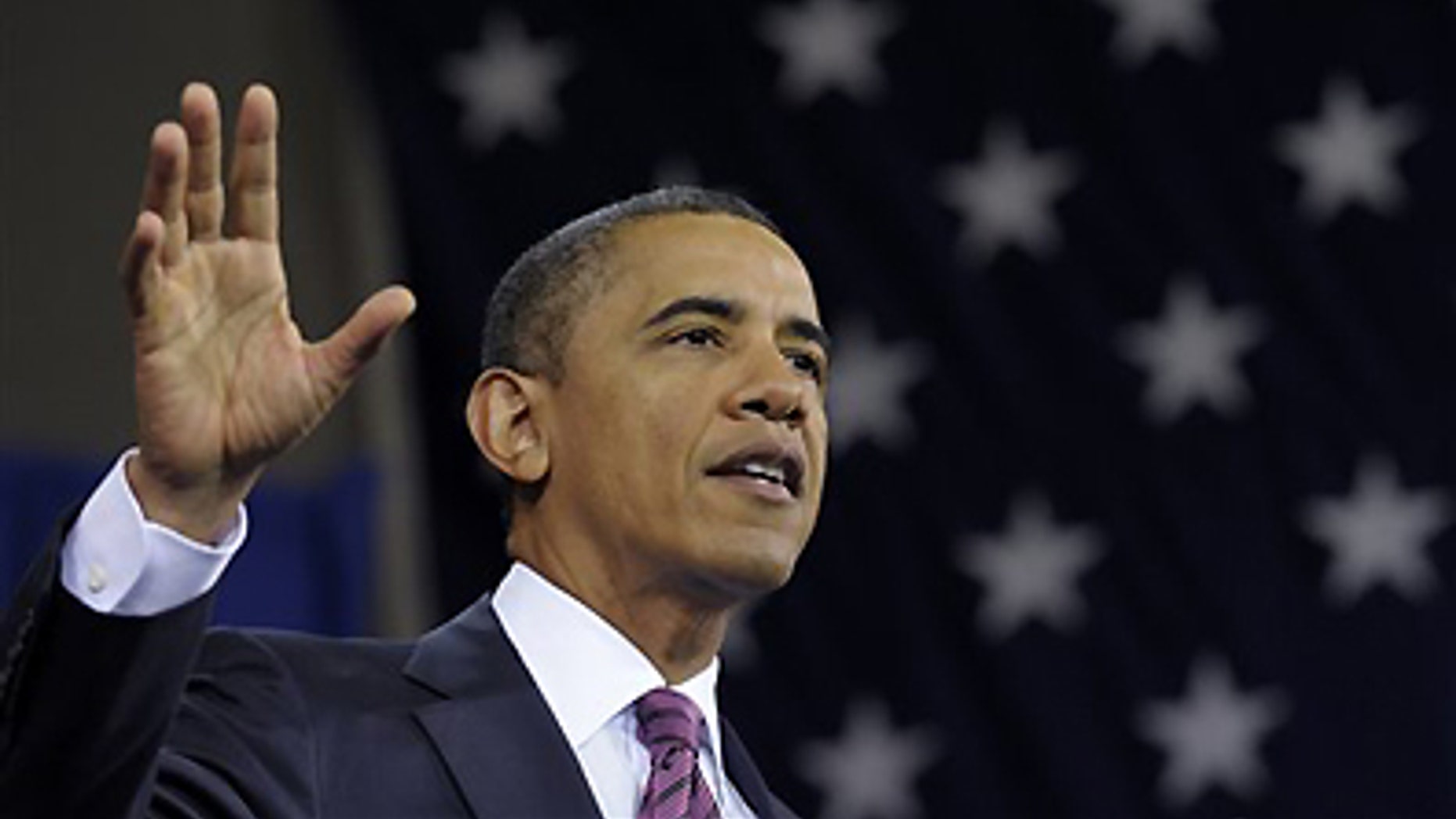 Feb. 1, 2012: President Barack Obama speaks in Falls Church, Va.